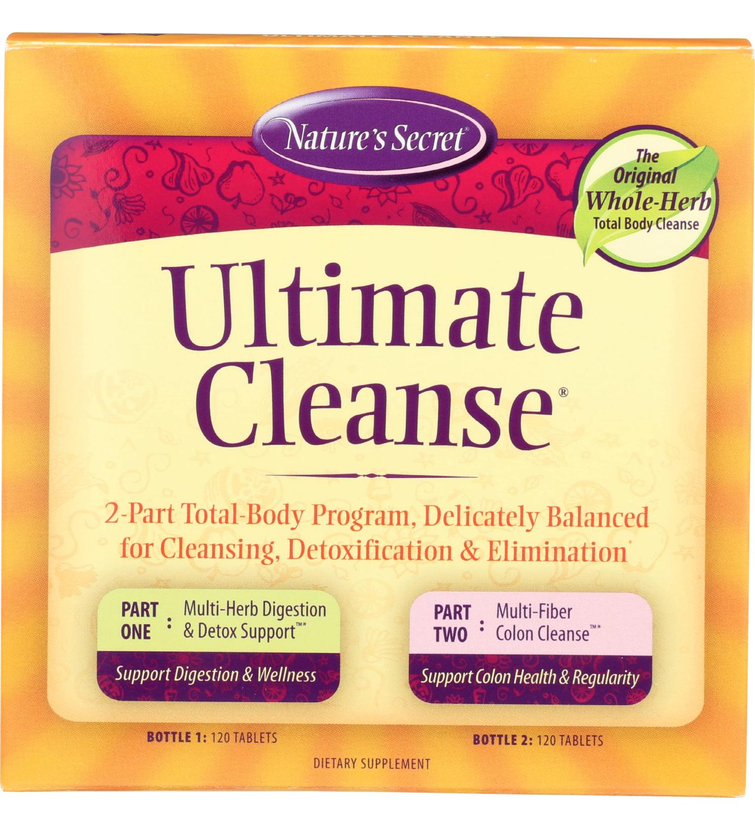 Ultimate Cleanse by Nature's Secret | Cleansing  Detoxification & Elimination  Two 120 Tablet Bottles 120.0 Servings (Pack of 1)