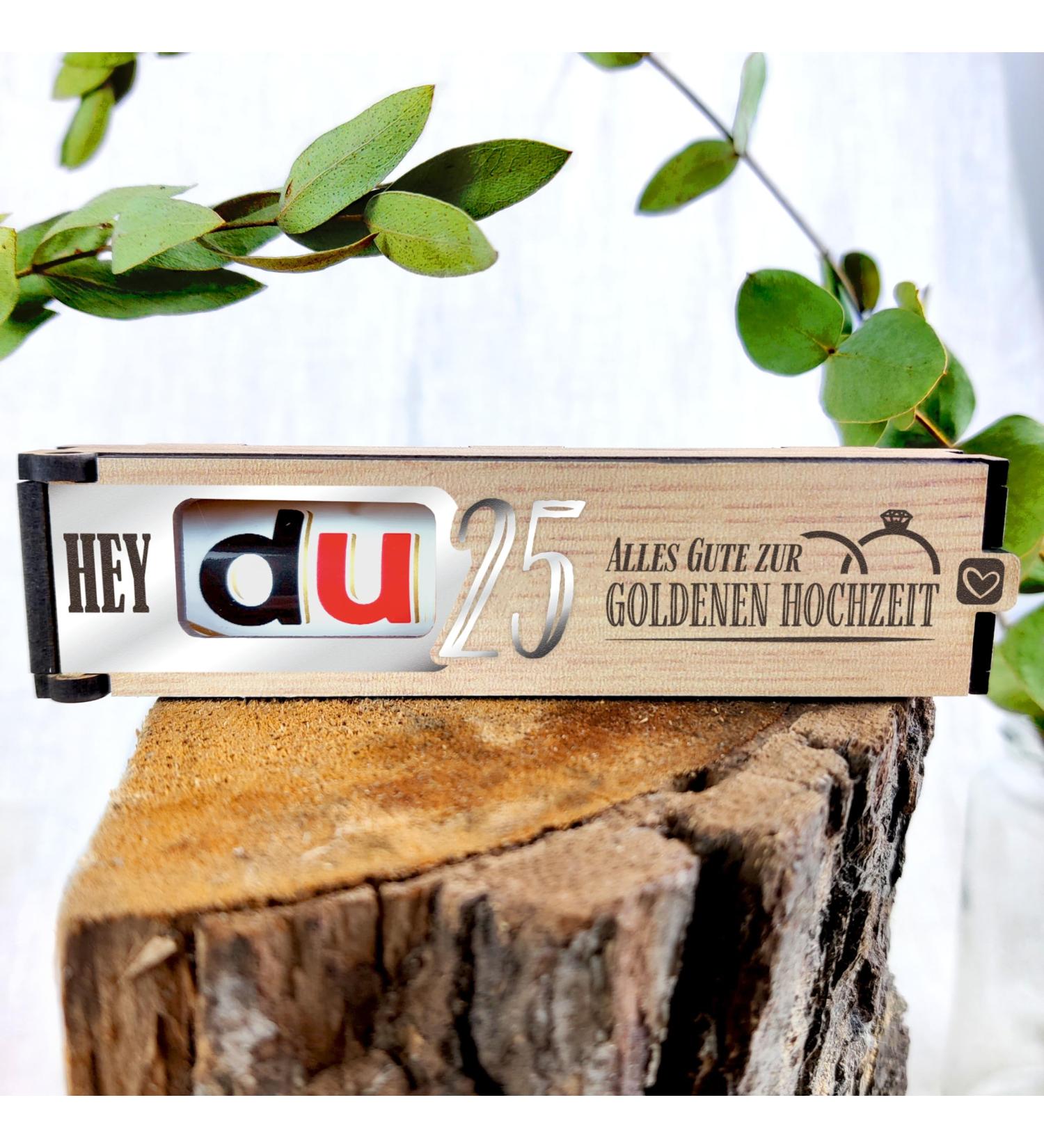 Silver Wedding Gift - Chocolate Bar Gift Box with Duplo | Happy 25th Anniversary Silver Wedding Decorations & Gift Ideas - Buy Online on GoSupps.com