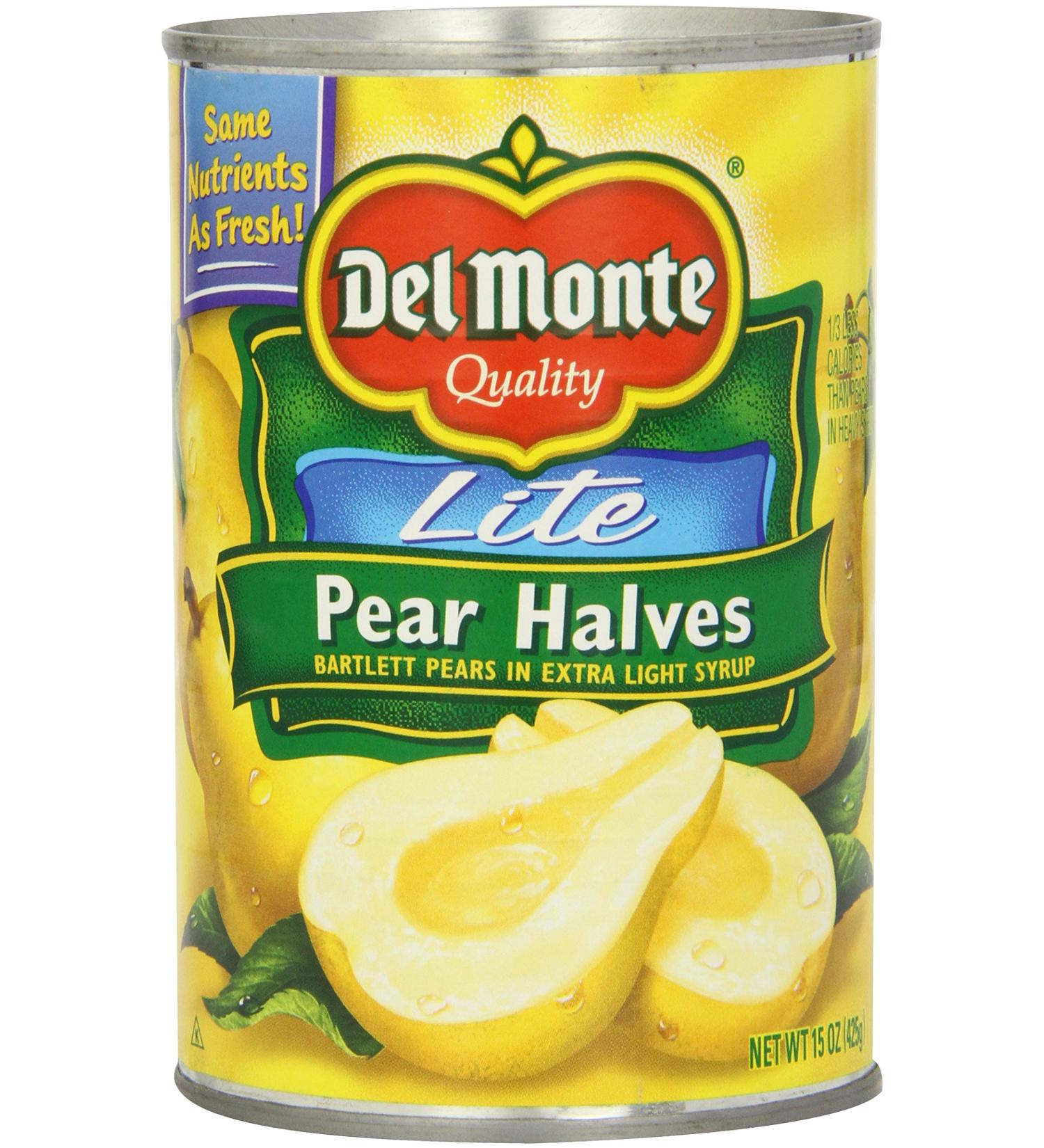 Del Monte Pear Halves Lite 15 Oz - Fresh and Delicious Fruit Option - Buy Online on GoSupps.com