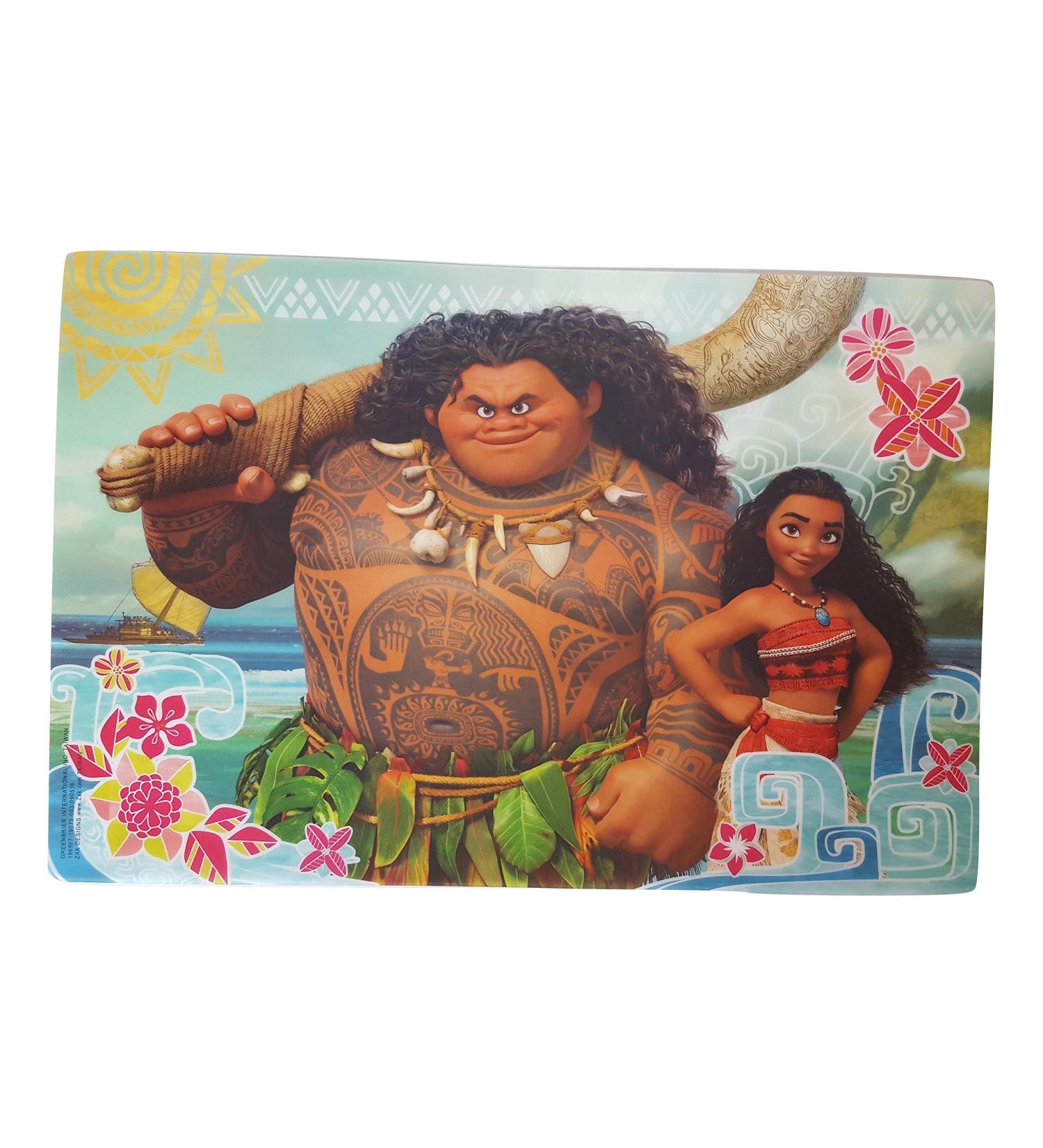 Designs Placemat with Moana and Maui Graphics  BPA-free Plastic
