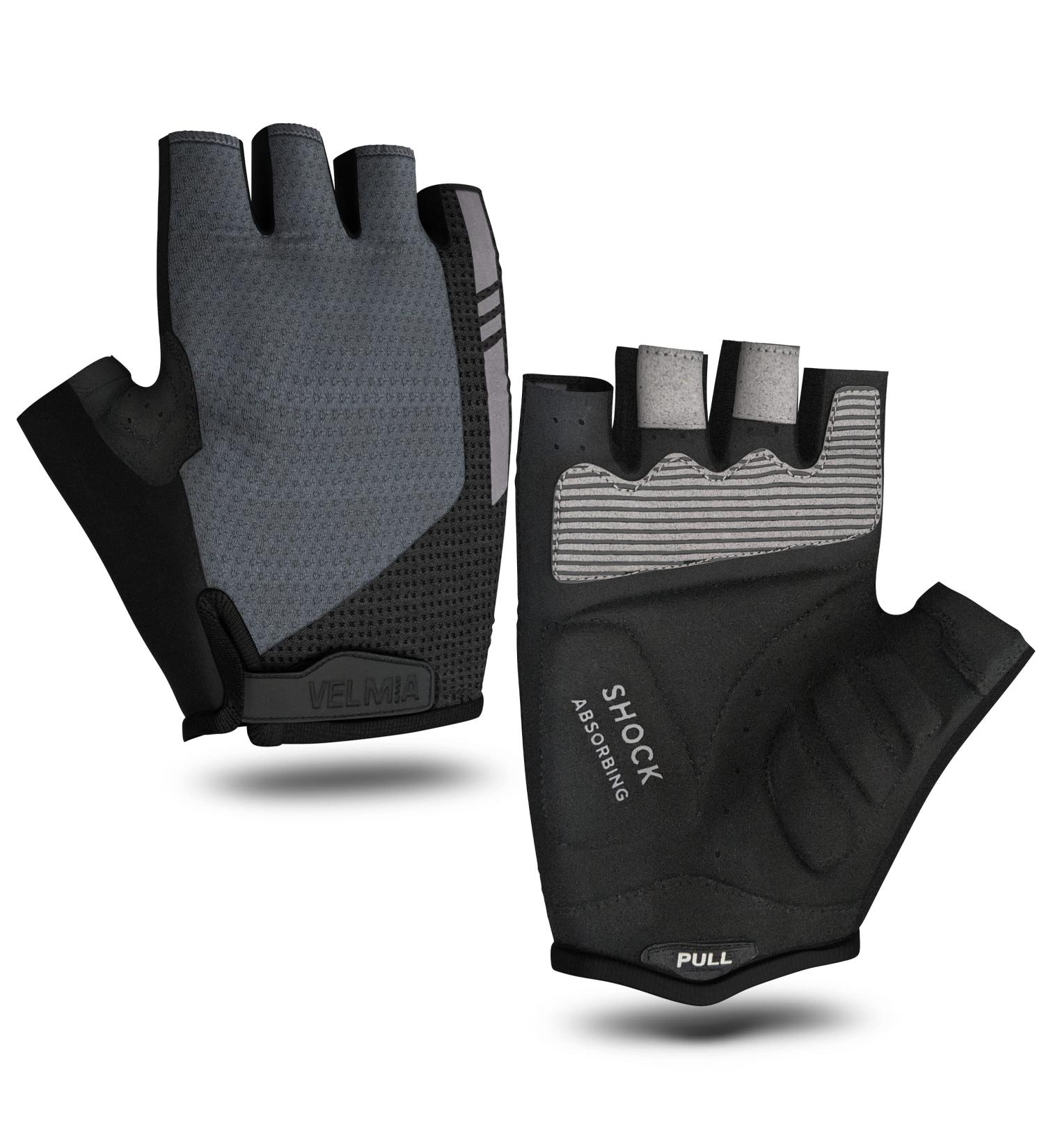 Velmia Summer Bicycle Gloves for Men & Women | Pull-Out Help Grip Print & Reflective Safety - MTB Accessories - Buy Online on GoSupps.com