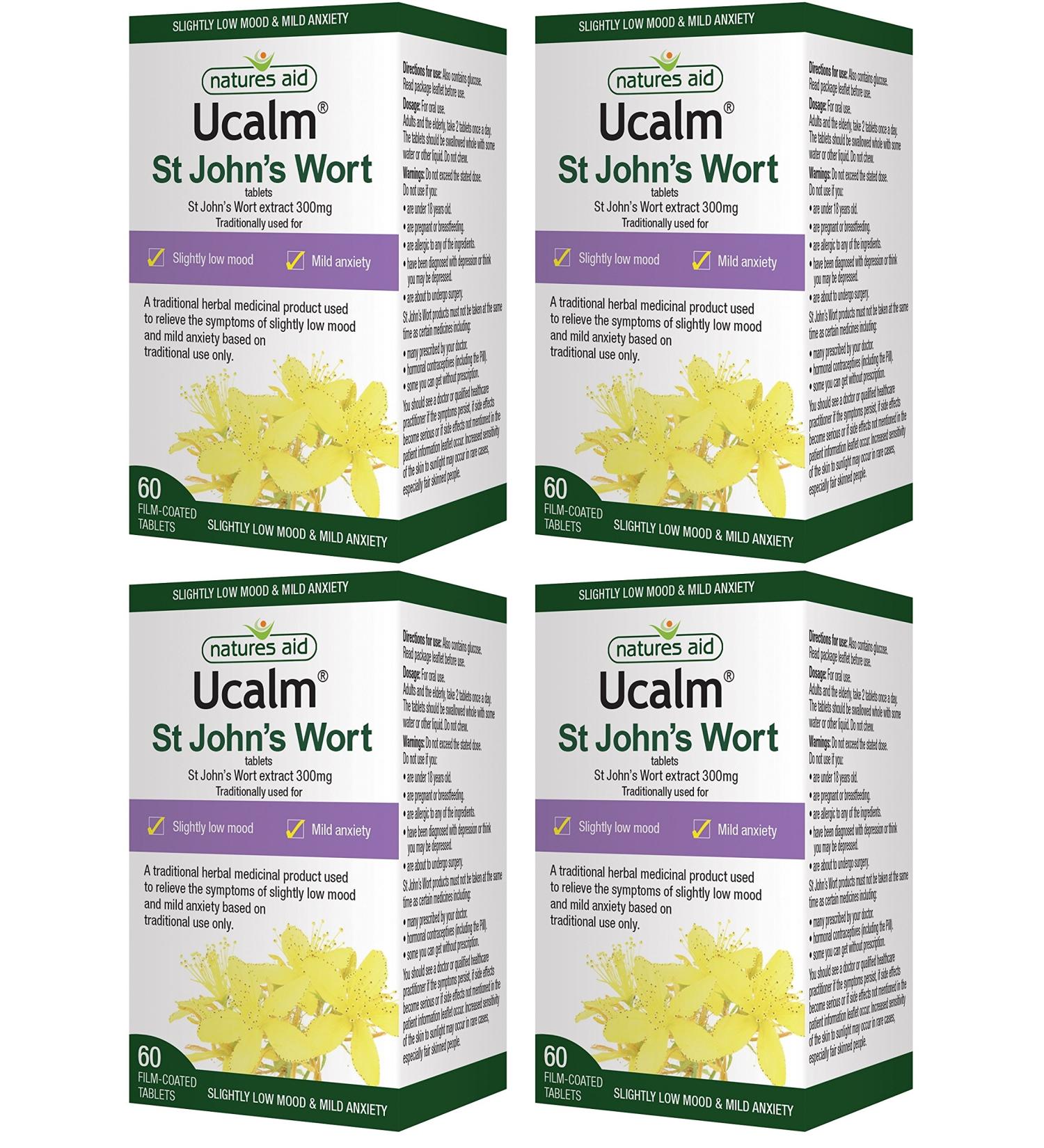(4 PACK) - Natures Aid - Ucalm St Johns Wort | 60's | 4 PACK BUNDLE - Buy Online on GoSupps.com