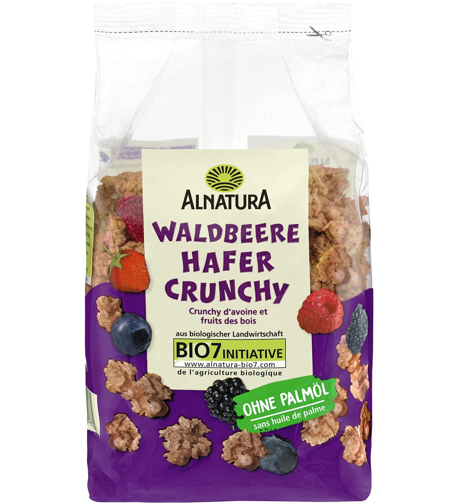 Alnatura Organic Crunchy Oats Wild Strawberry 375 g - Buy Online on GoSupps.com