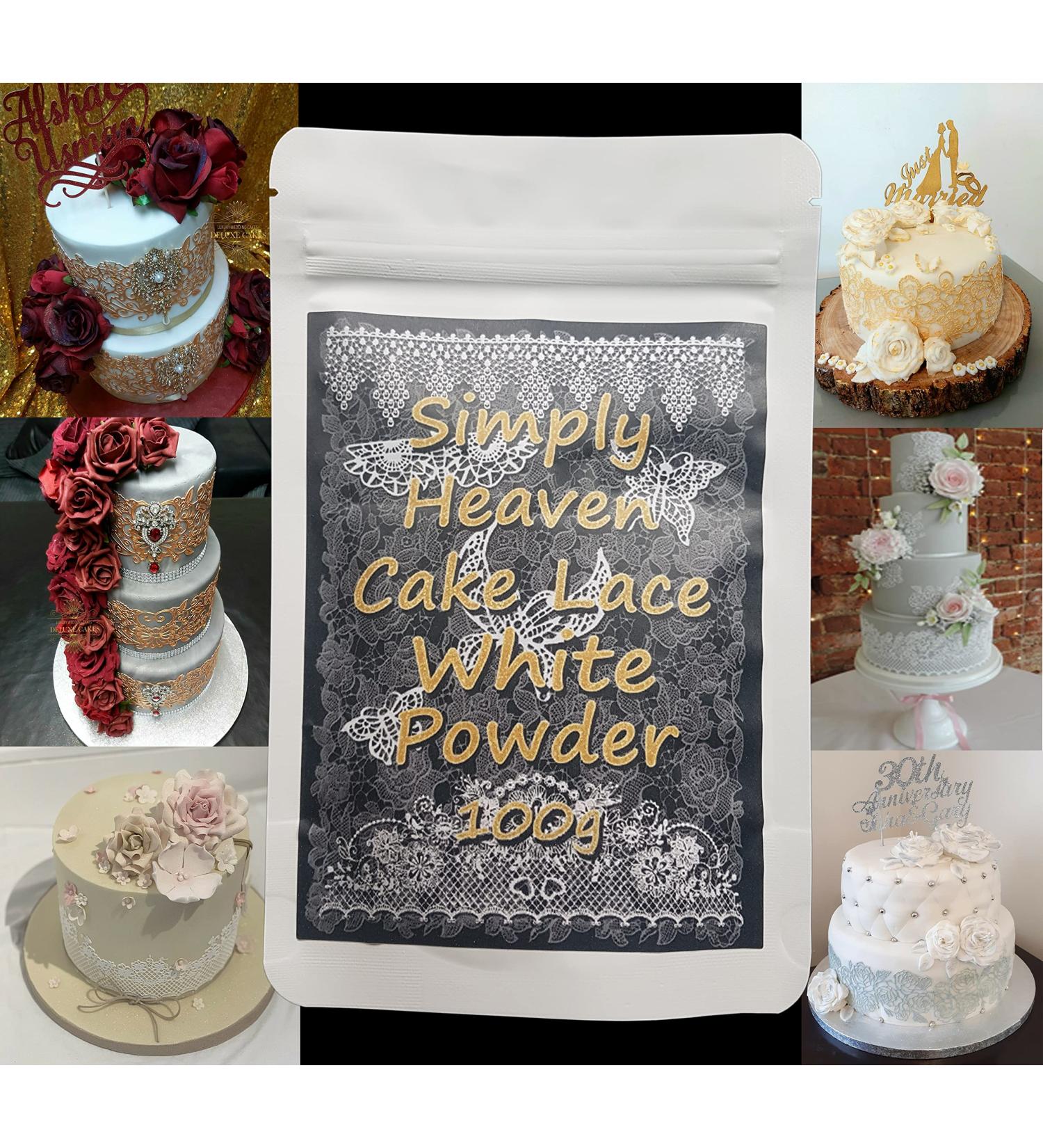 Simplyheaven Sugar Cake Lace Mix 100g White Powder Mix just add Water Makes 250g Paste