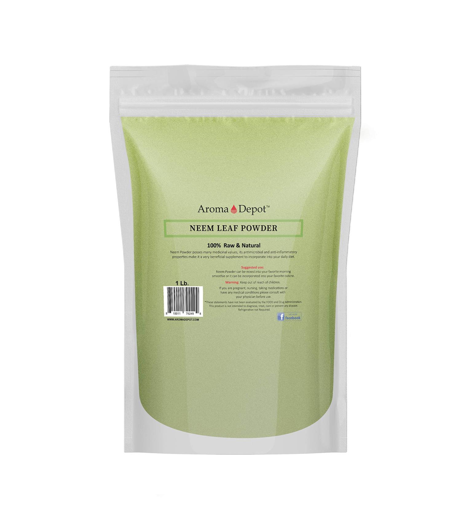 1 lb / 16 oz Neem Leaf Powder No Preservatives 100% All Pure & Natural Vegan Non-GMO & Gluten Free Great for Improving Immunity Skin Hair & Digestive Functions Azadirachta Indica - Buy Online on GoSupps.com