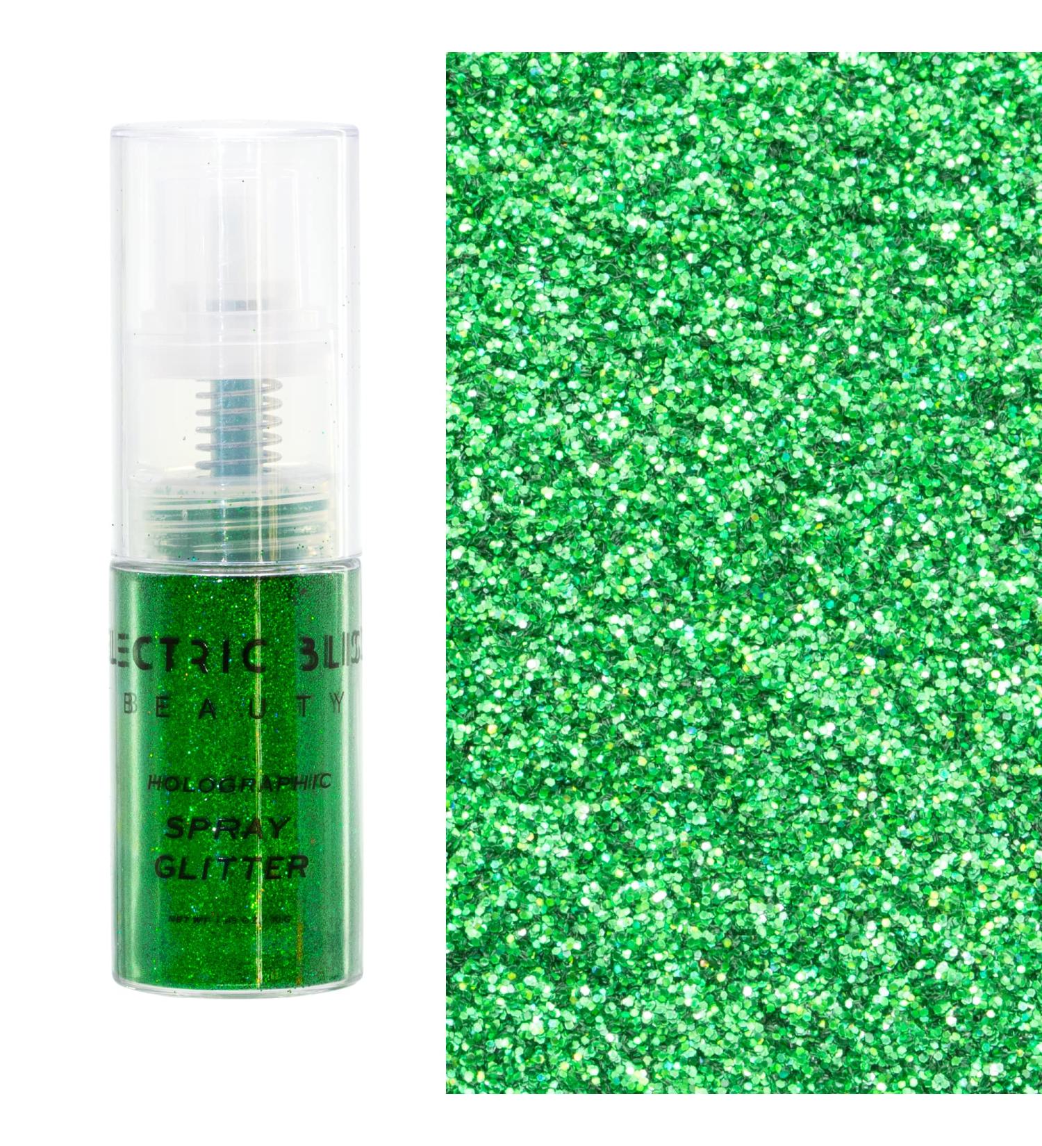 Green Holographic Glitter Spray - 30g Cosmetic Grade for Makeup & Crafts - Buy Online on GoSupps.com