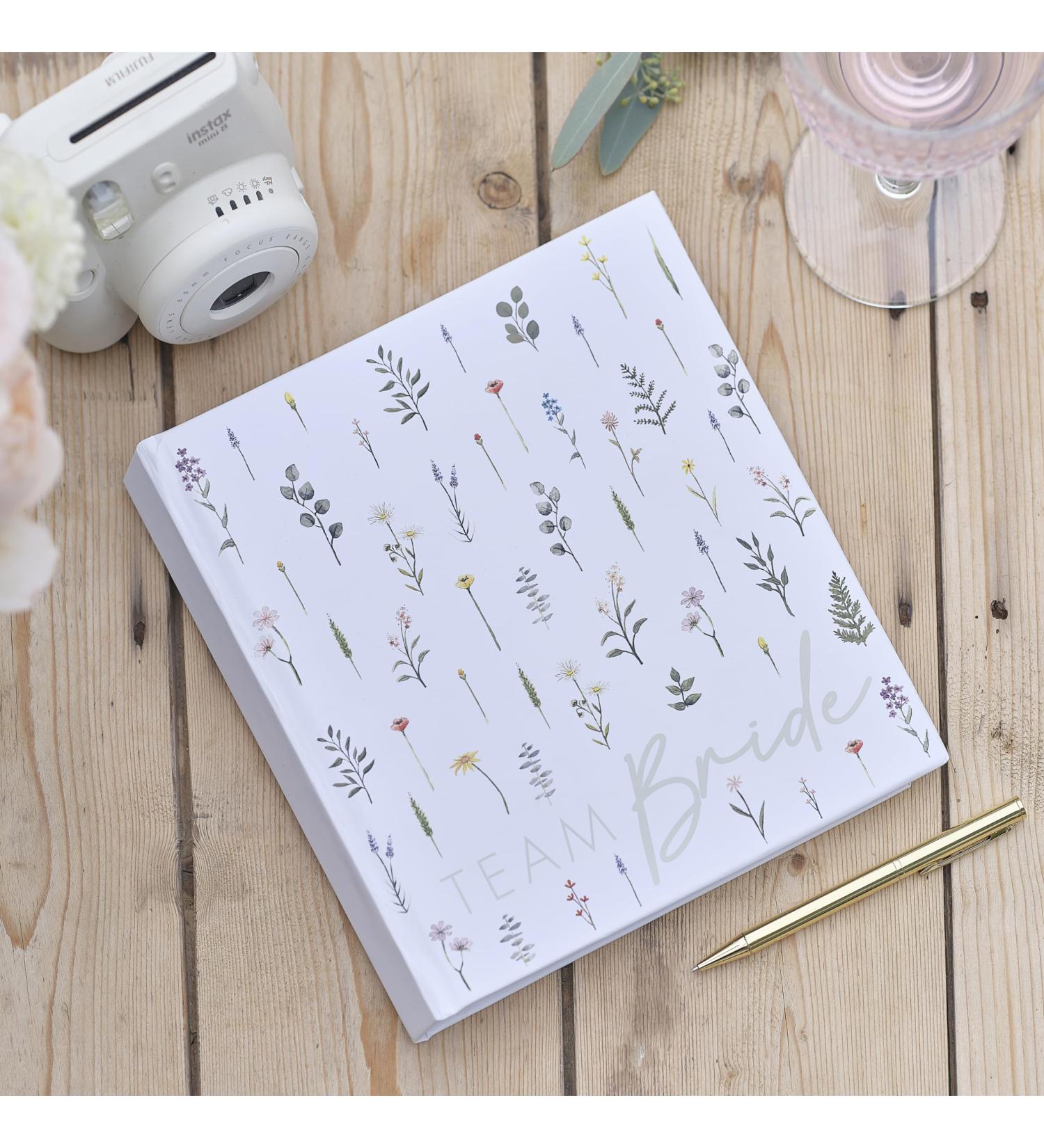 Shop Ginger Ray Floral Team Bride Photo Album - 16 Photo Pages & Guest Book for Hen Parties | International Shipping - Buy Online on GoSupps.com