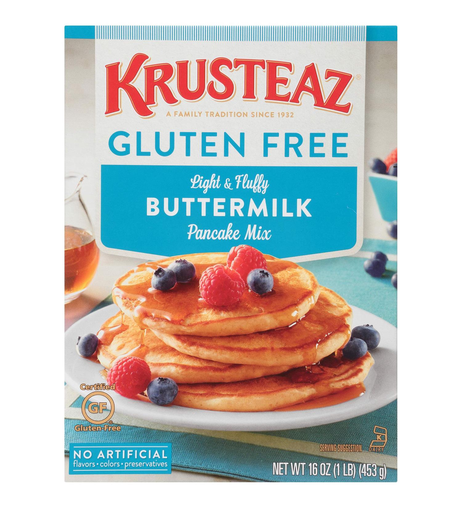 Krusteaz Gluten Free Buttermilk Pancake Mix  16-Ounce Boxes (Pack of 8) GF Buttermilk Pancake - Buy Online on GoSupps.com