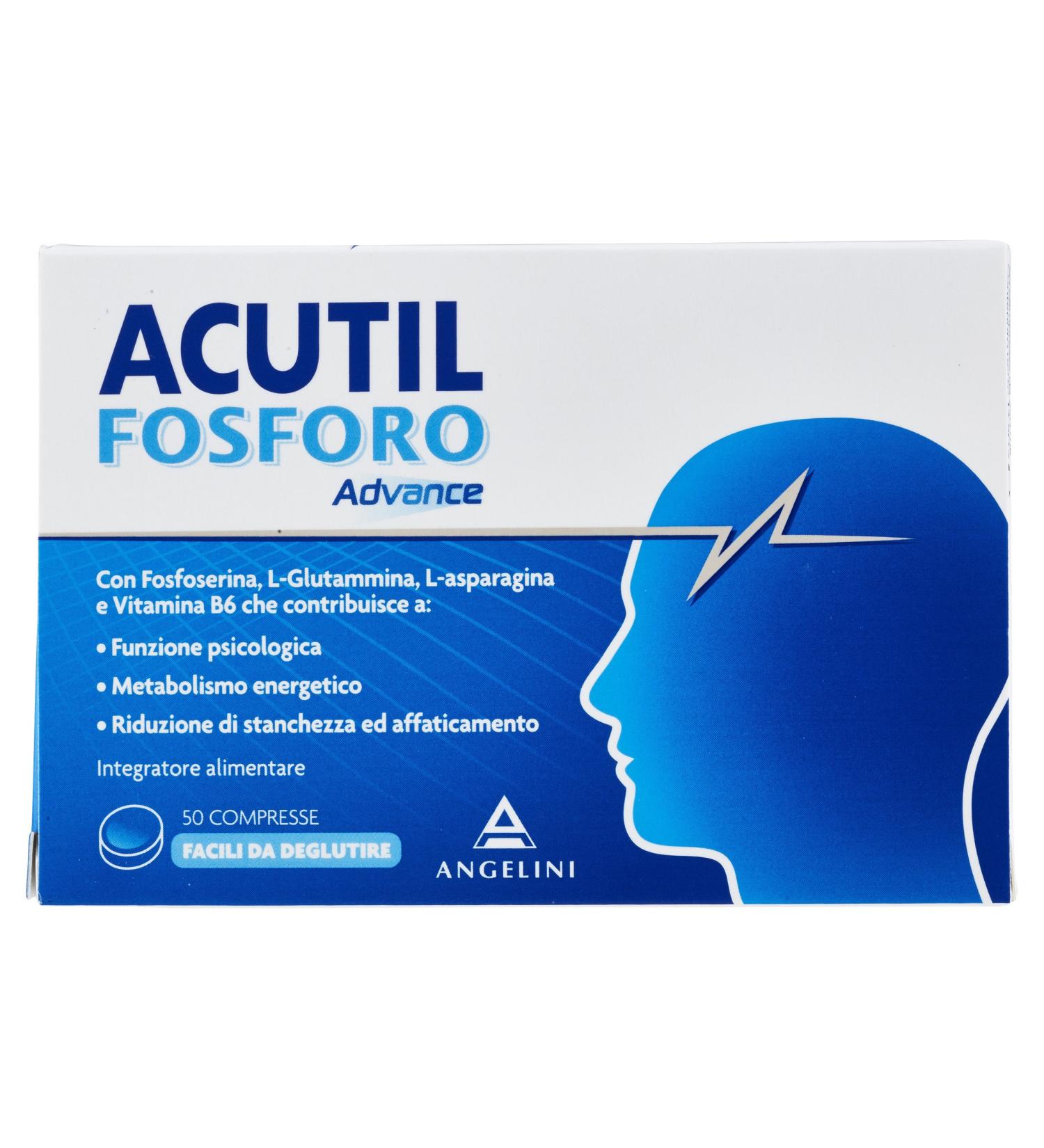 Acraf Spa Angelini Acutil Advance Phosphorus 50 tablets - Buy Online on GoSupps.com