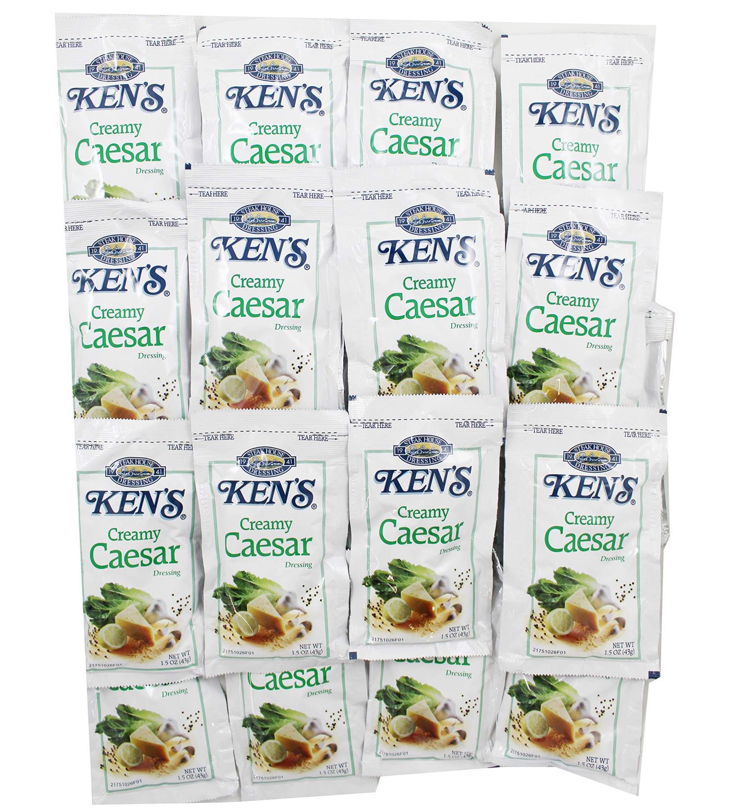Ken's Steakhouse Creamy Caesar Dressing 1.5 oz Packets - Pack of 20 - Buy Online on GoSupps.com