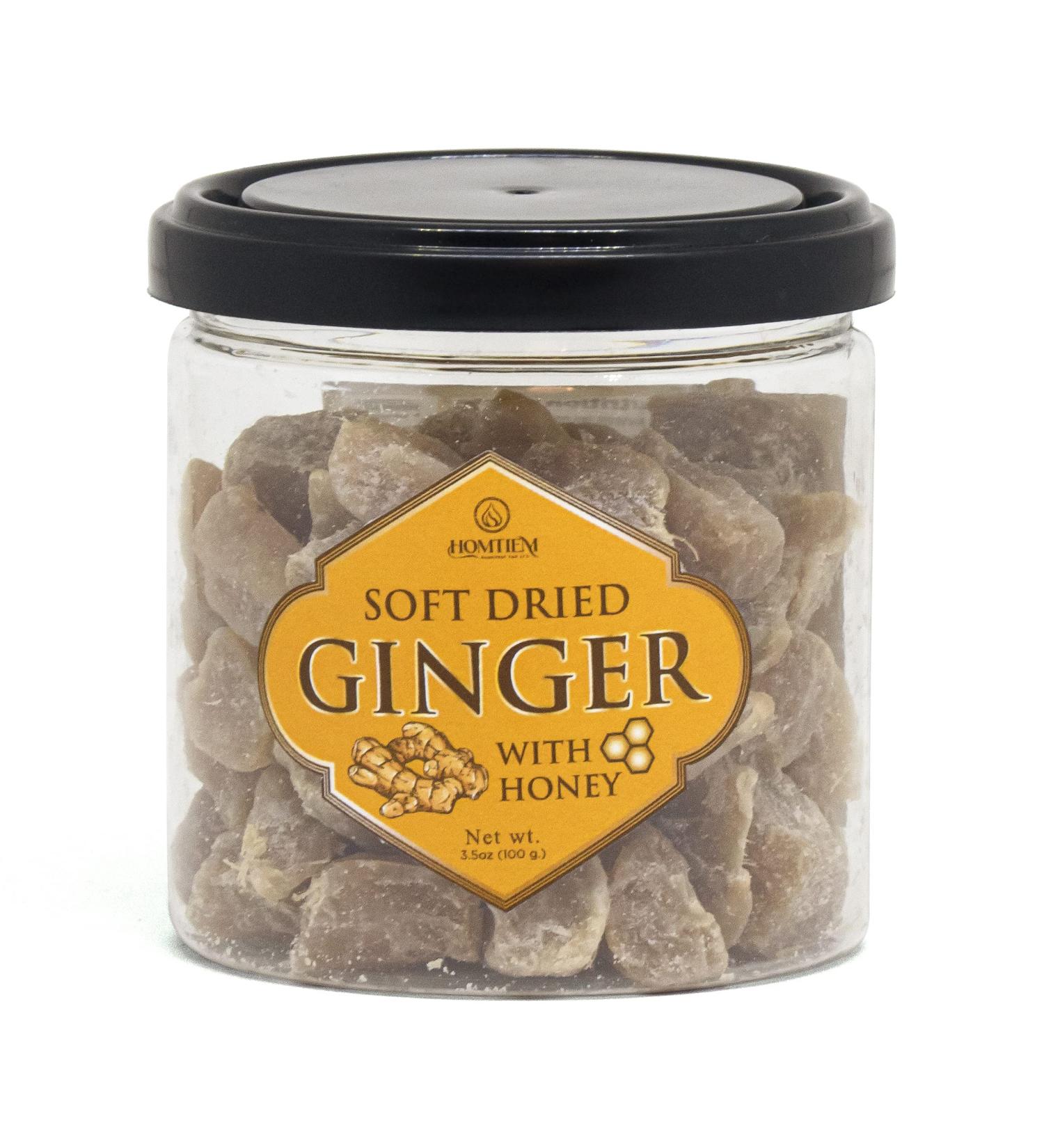 Homtiem Dried Crystallized Ginger 3.5oz - Chewy & Delicious, Less Sweet, No Artificial Colors - Pack of 1 - Buy Online on GoSupps.com