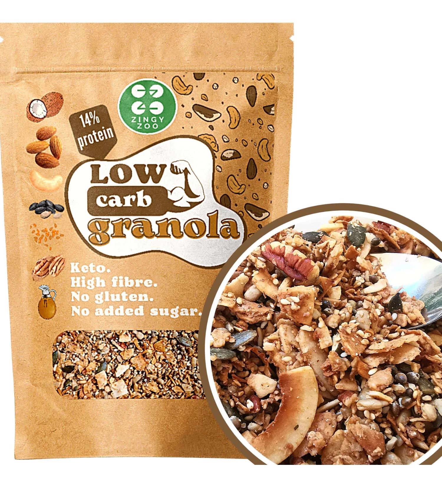 Keto Granola No Sugar Added | Low Carb Muesli Gluten Free | My Muesli Protein 14% | Keto Keto Cereal | Nut & Seed Based High - Buy Online on GoSupps.com
