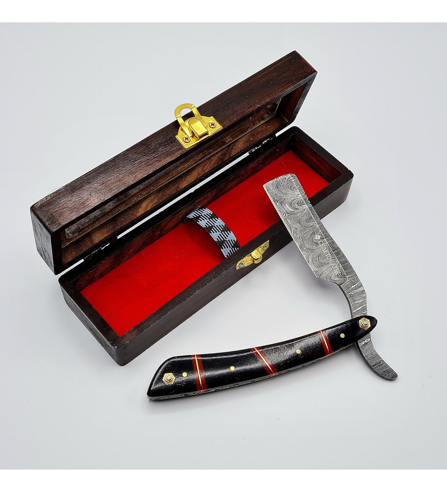 Razor Damascus Steel Men's Gift Set | Handmade Barber Razor DBR56 | Premium Quality for the Perfect Gift - Buy Online on GoSupps.com