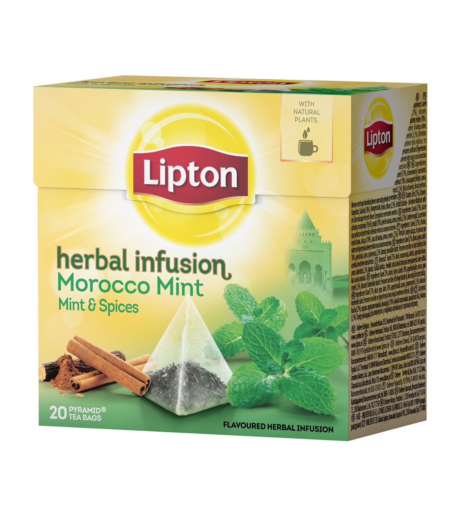 Lipton - Herbal Infusion Morocco Mint - 4x 20 Tea bags - Buy Online on GoSupps.com