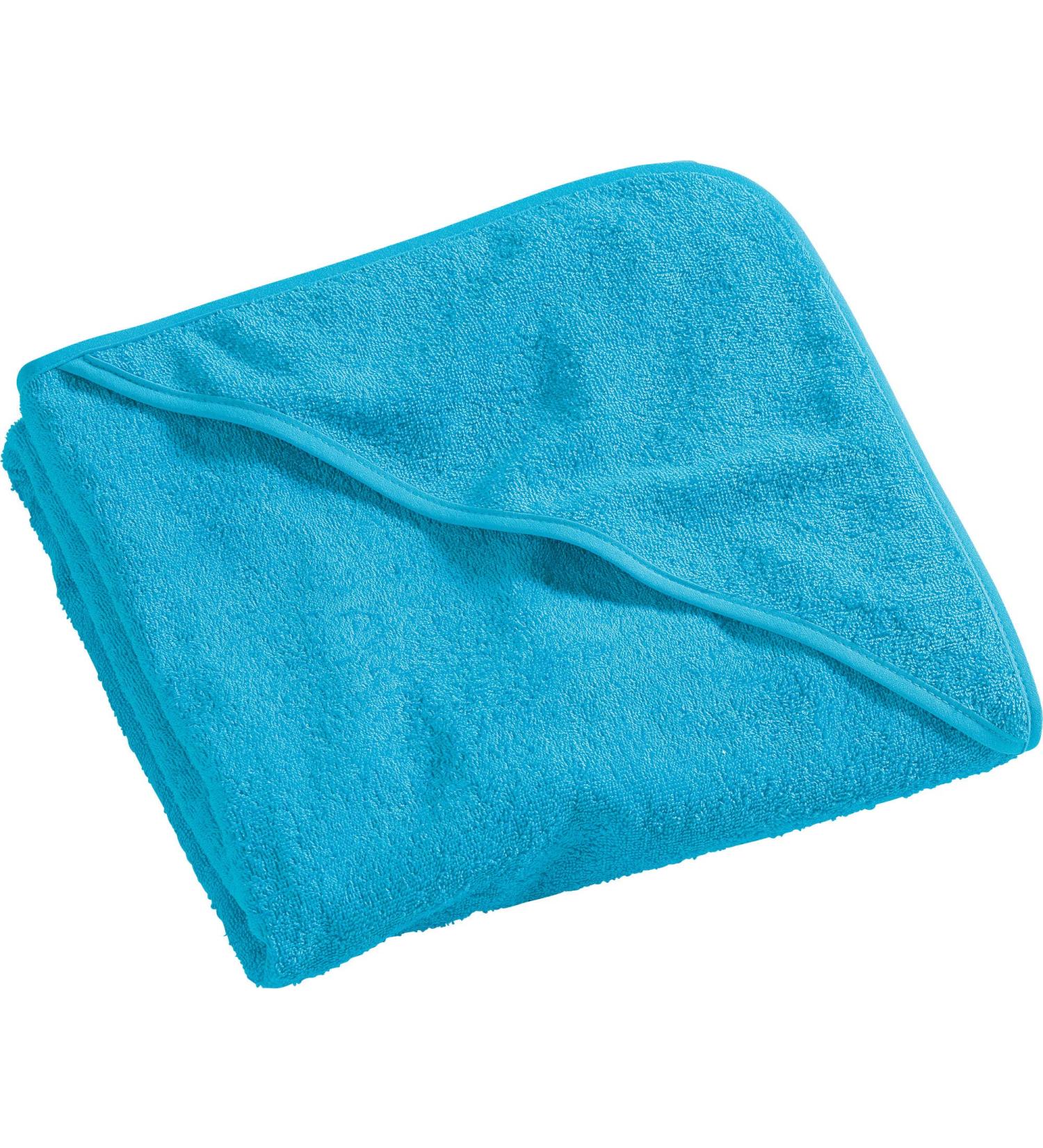 Erwin M ller Children's Kapuzenbadouch hooded towel uni frottier turquoise size 100x100 cm - soft fluffy strong suction -strong 100% cotton (other colors sizes) hooded bath towel 100x100 cm turquoise