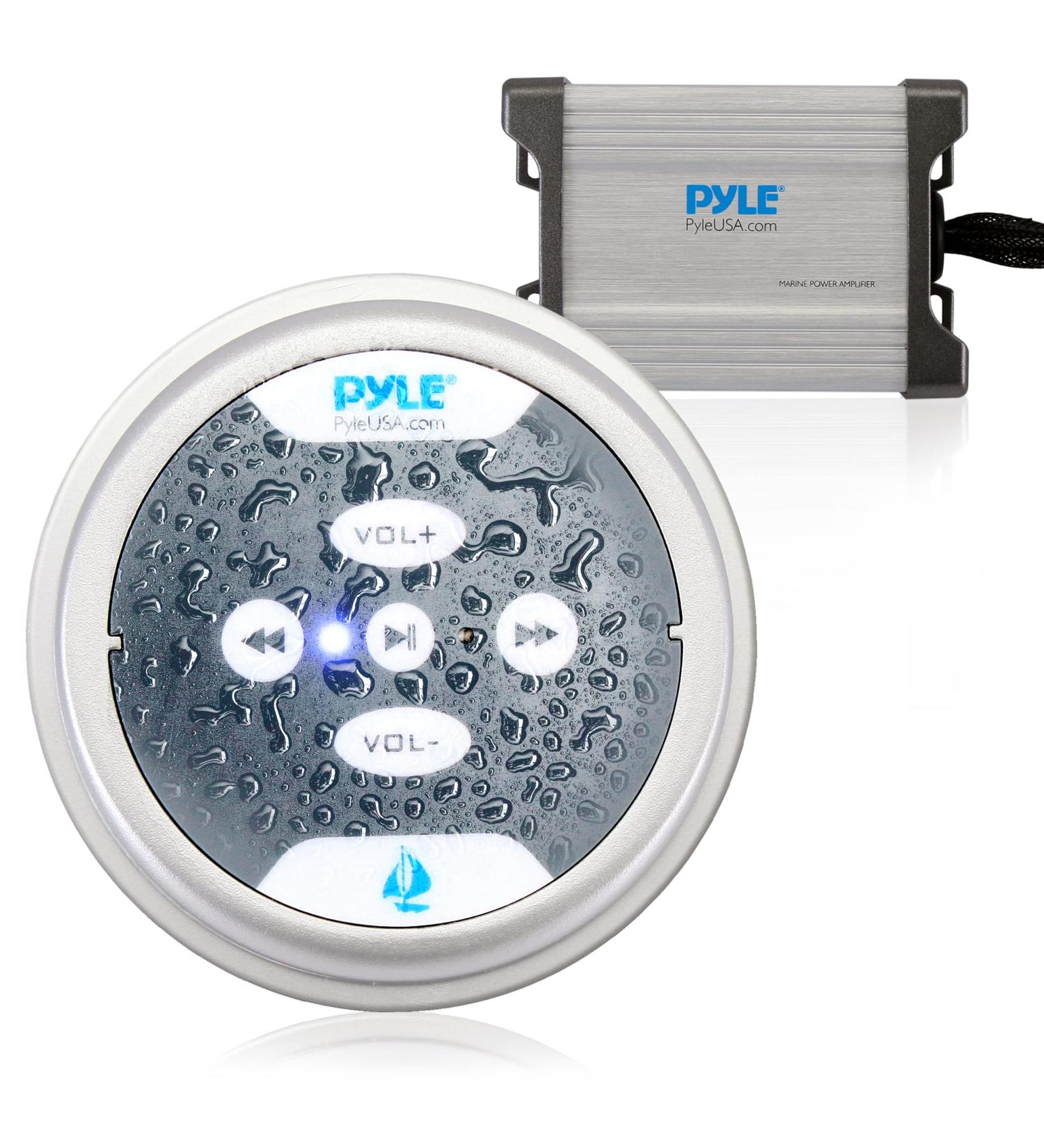 Waterproof Bluetooth Marine Amplifier Receiver - 600W Weatherproof Wireless Amp - Pyle PLMRMBT5S (Silver) - Buy Online on GoSupps.com