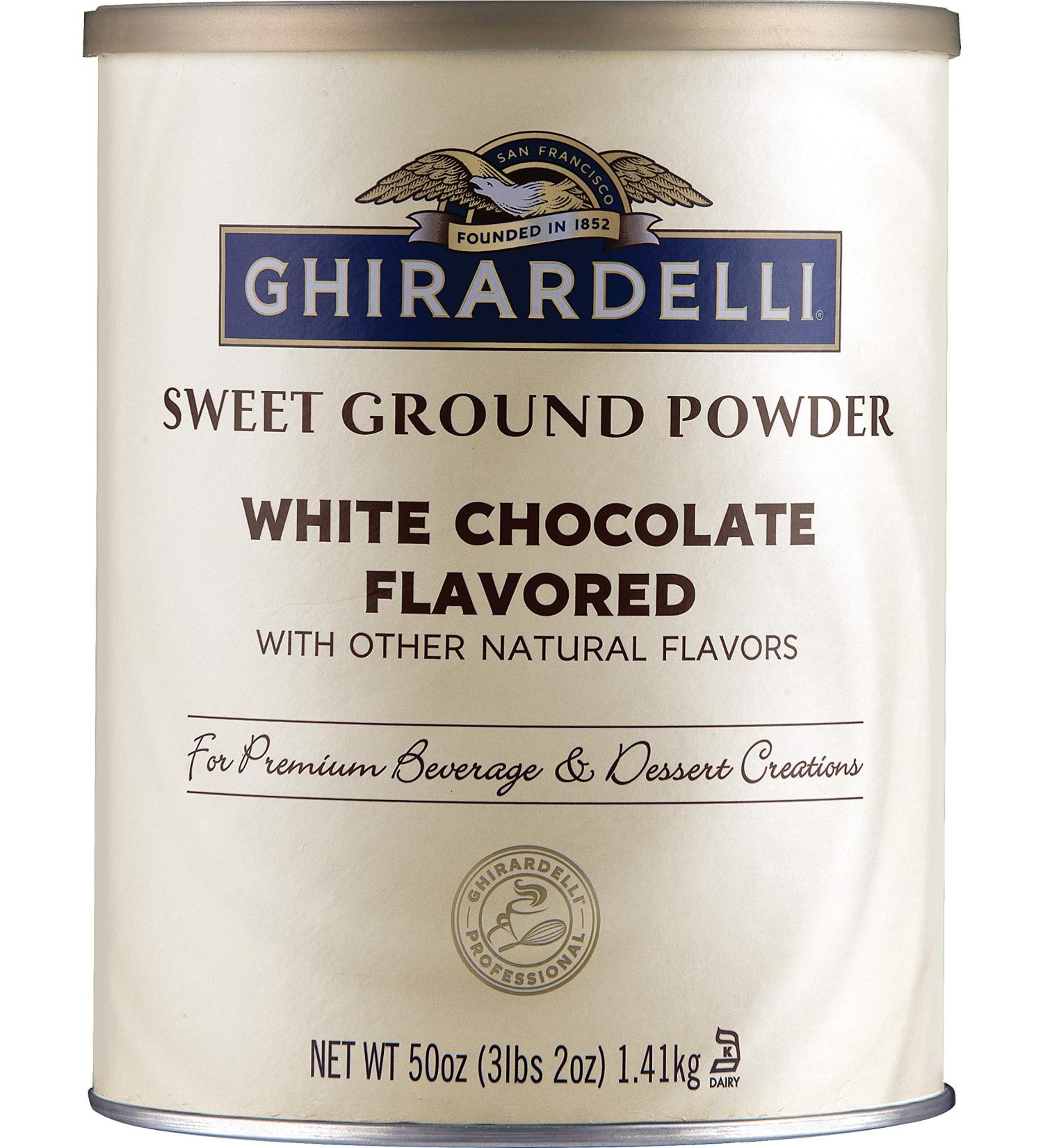 Ghirardelli Sweet Ground White Chocolate Flavor Powder, 3.12 lbs.