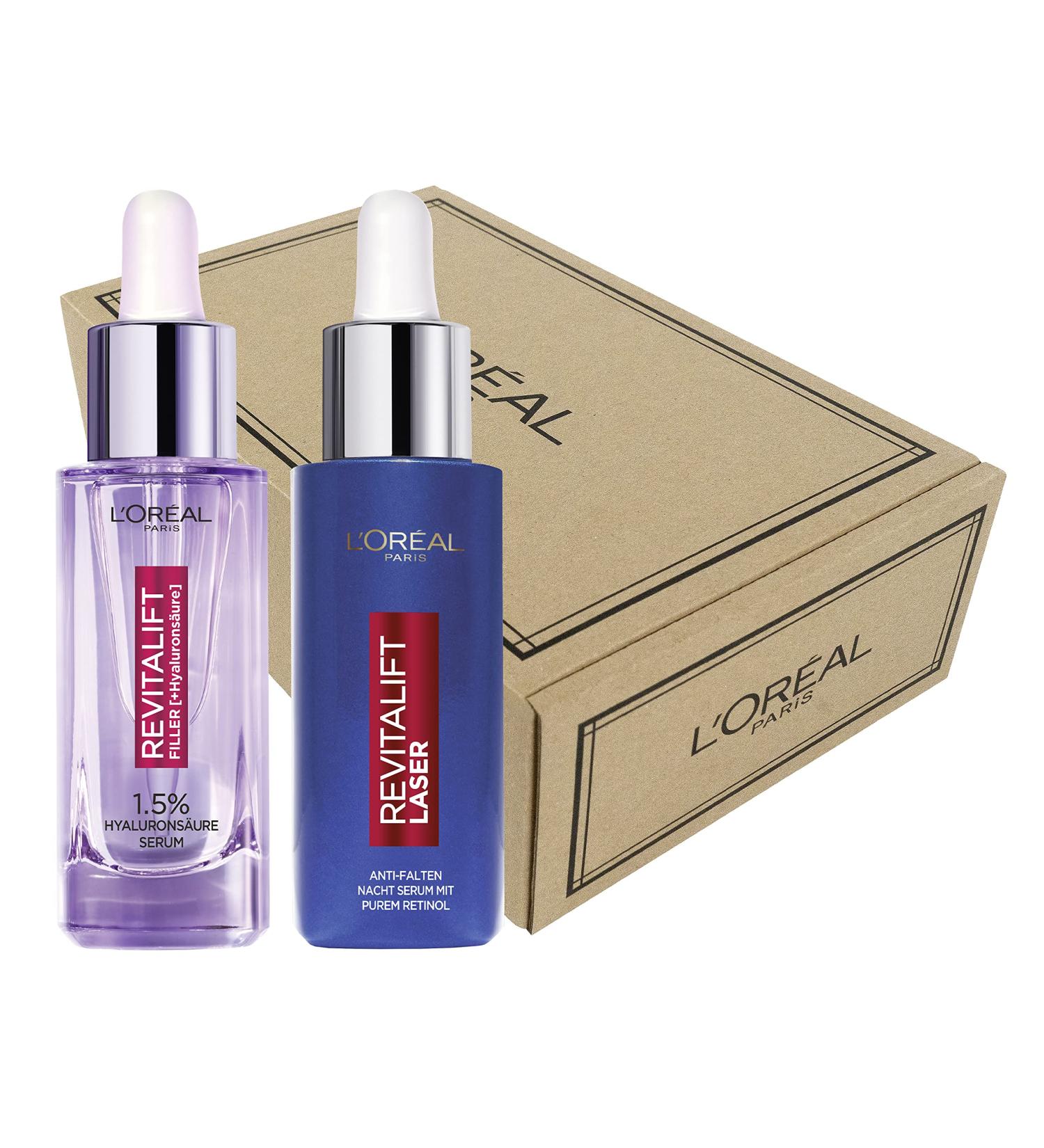 L'Or al Paris LOr al Paris Duo set Day and Night Serum Revitalift Filler 15 Hyaluronic Acid Serum & Revitalift Laser - Buy Online on GoSupps.com