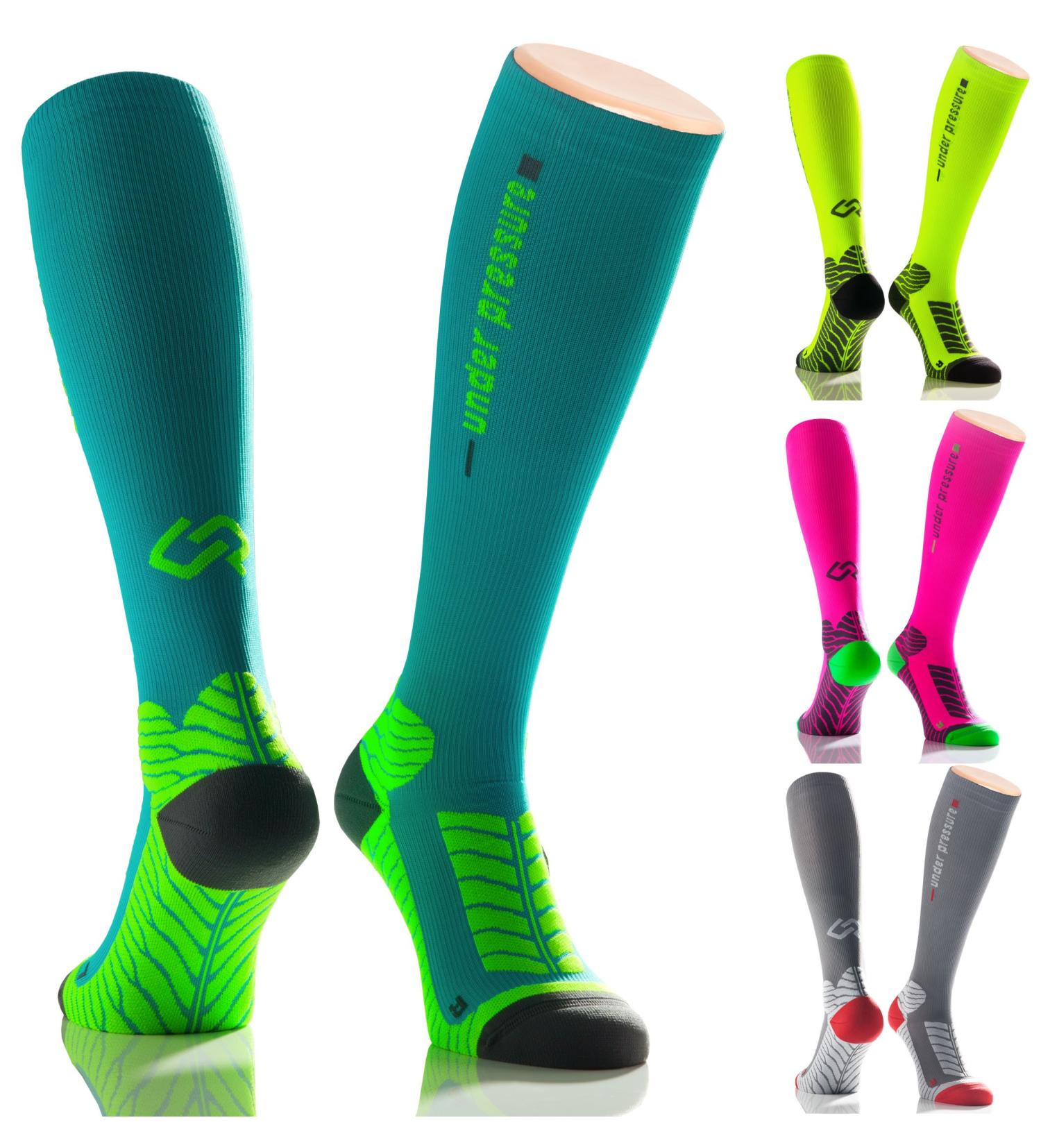 Runattack High-Performance Sport Compression Stockings - 18-21mmHg Size 39-42 Petrol | International Shipping Available - Buy Online on GoSupps.com