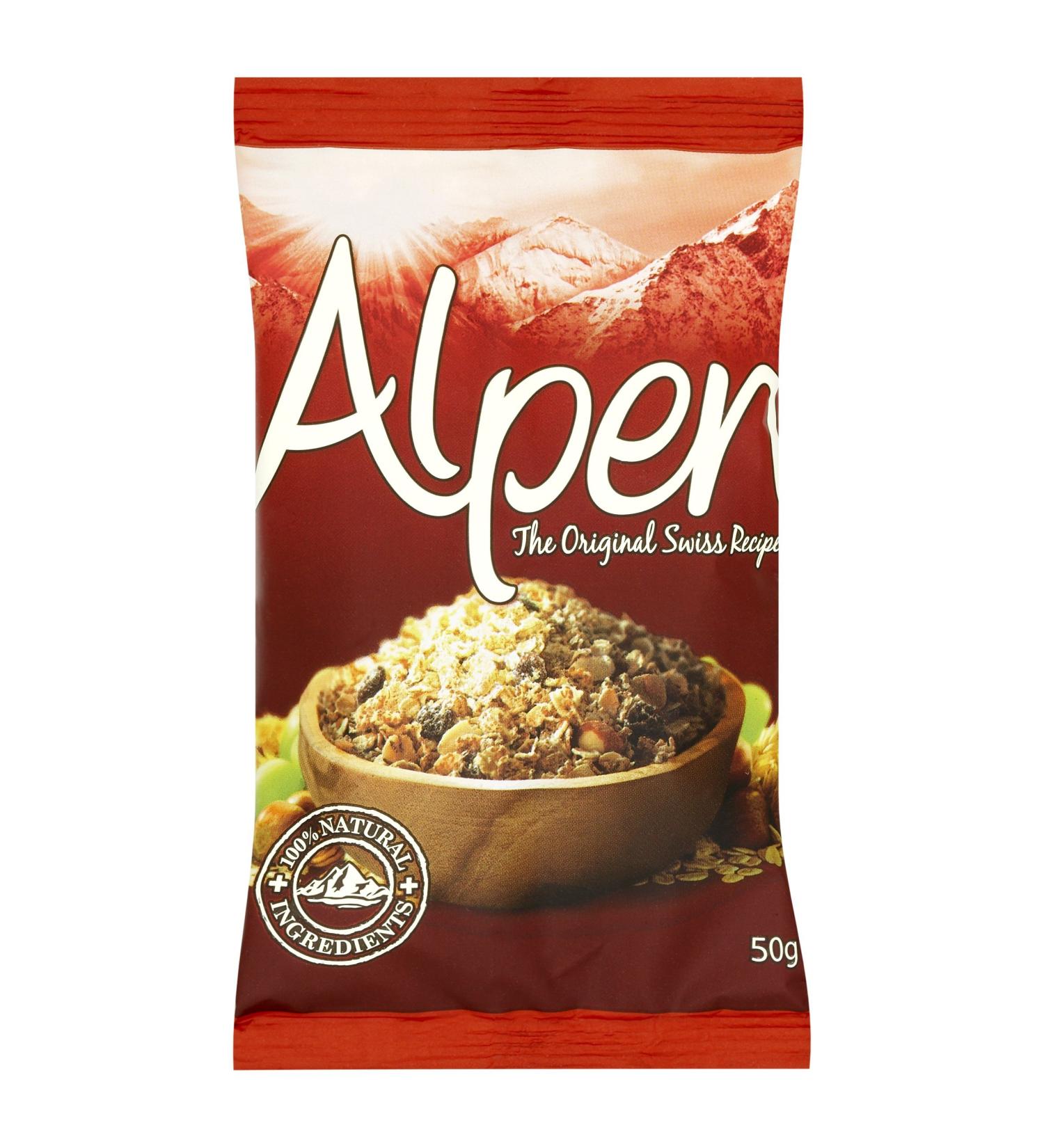 Alpen Bag of 50 bags of original Muesli 50 g