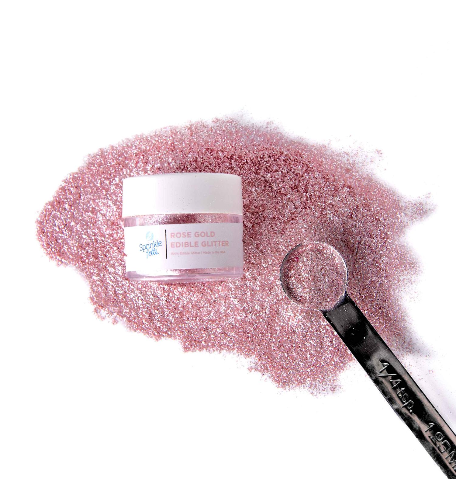 Sweets Indeed Rose Gold Edible Glitter - 4g, for Drinks, Food, Cake Decorating | Glitter Cake Topper, Sprinklefetti - Buy Online on GoSupps.com