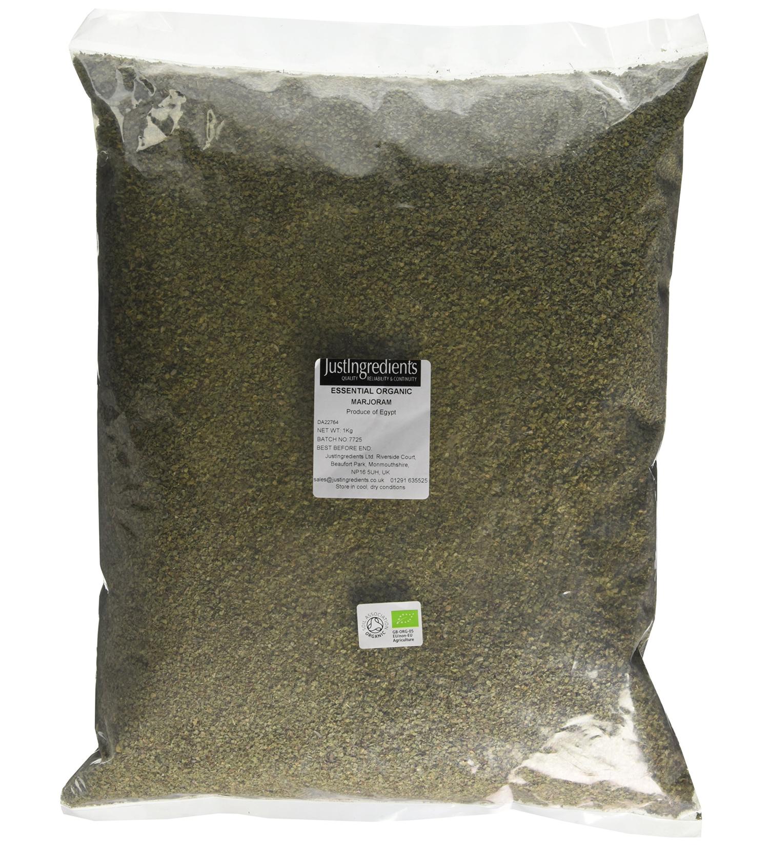 JustIngredients Essentials Organic Marjoram 1 kg - Buy Online on GoSupps.com