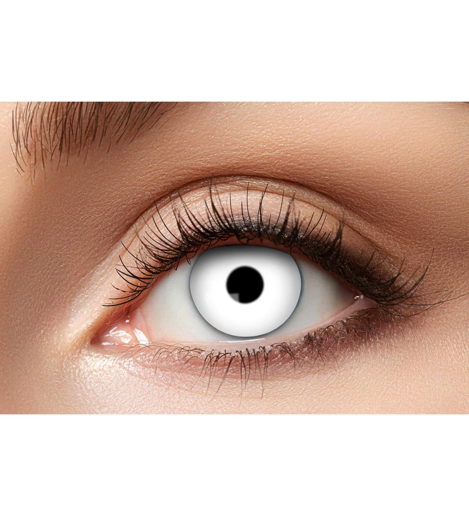 Eyecatcher Colored Contact Lenses - 12 Month White Zombie Pair for Halloween Carnival & Mardi Gras - Buy Online on GoSupps.com
