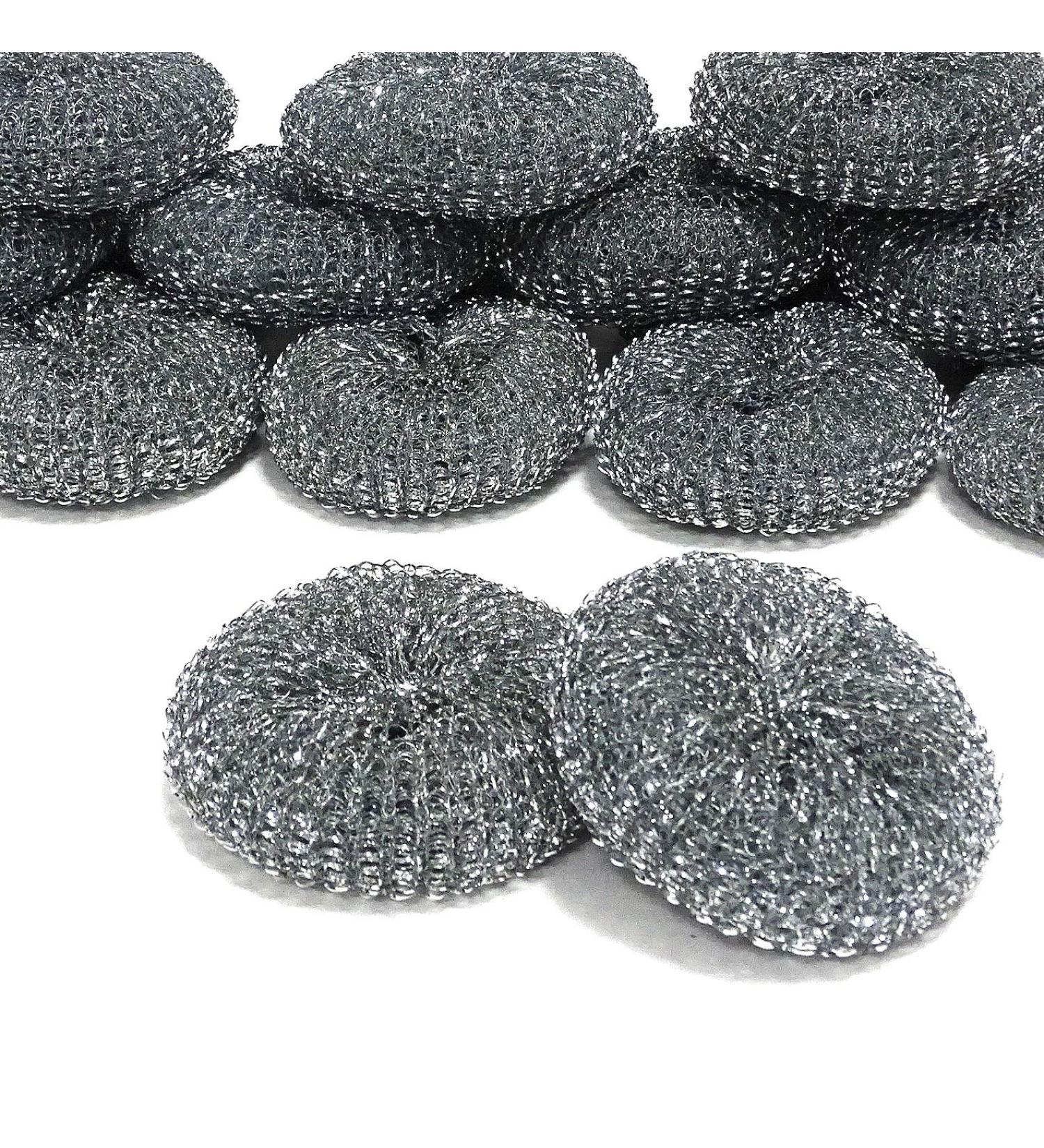 Witap 20-Piece Jumbo Scourer Set - 10 cm Round Steel Sponges for Effective Pan Cleaning - International Shipping Available - Buy Online on GoSupps.com