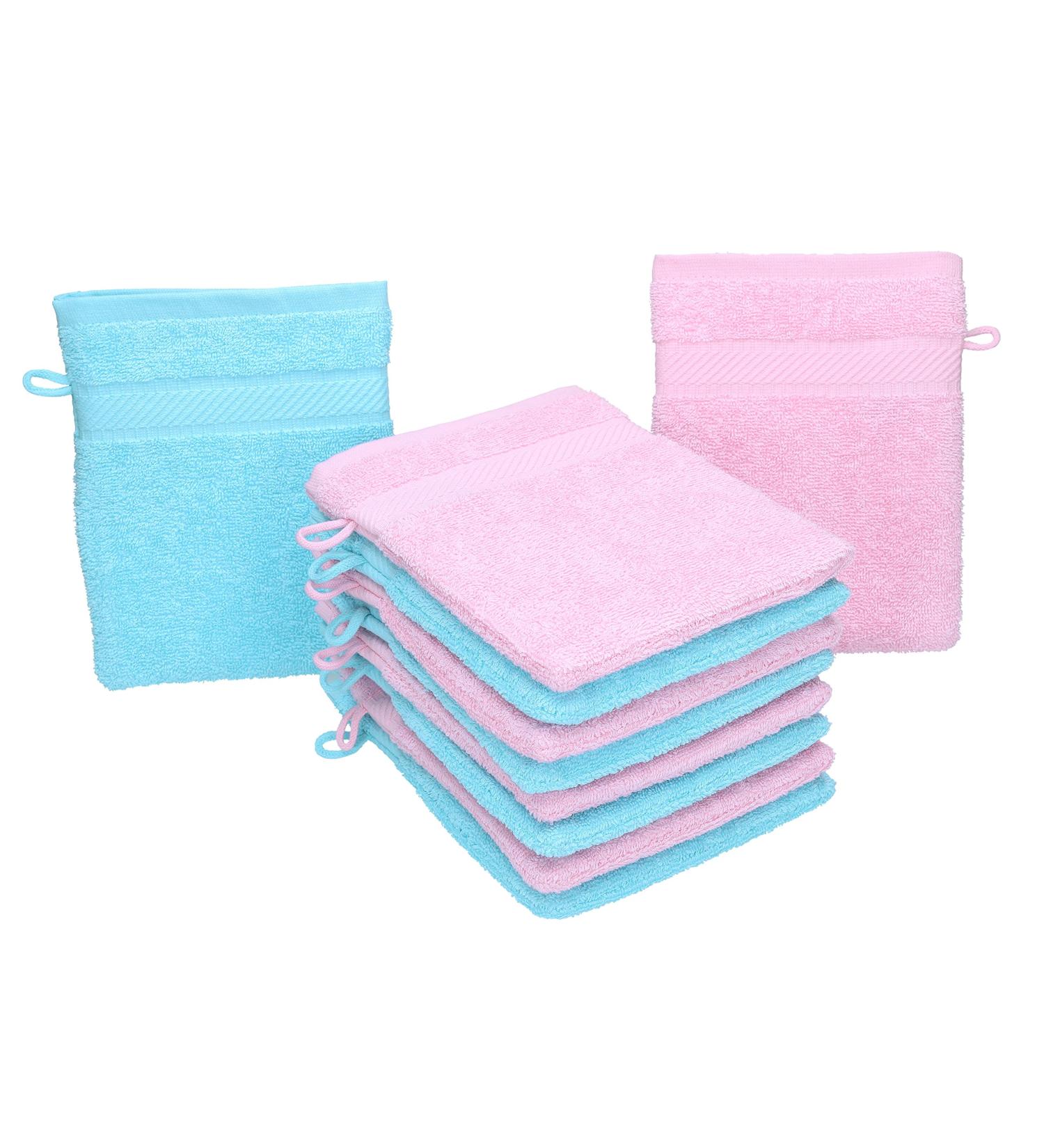Buy Betz 10-Piece Cotton Wash Gloves Set | Palermo Rose & Turquoise - 16x21 cm | International Shipping - Buy Online on GoSupps.com