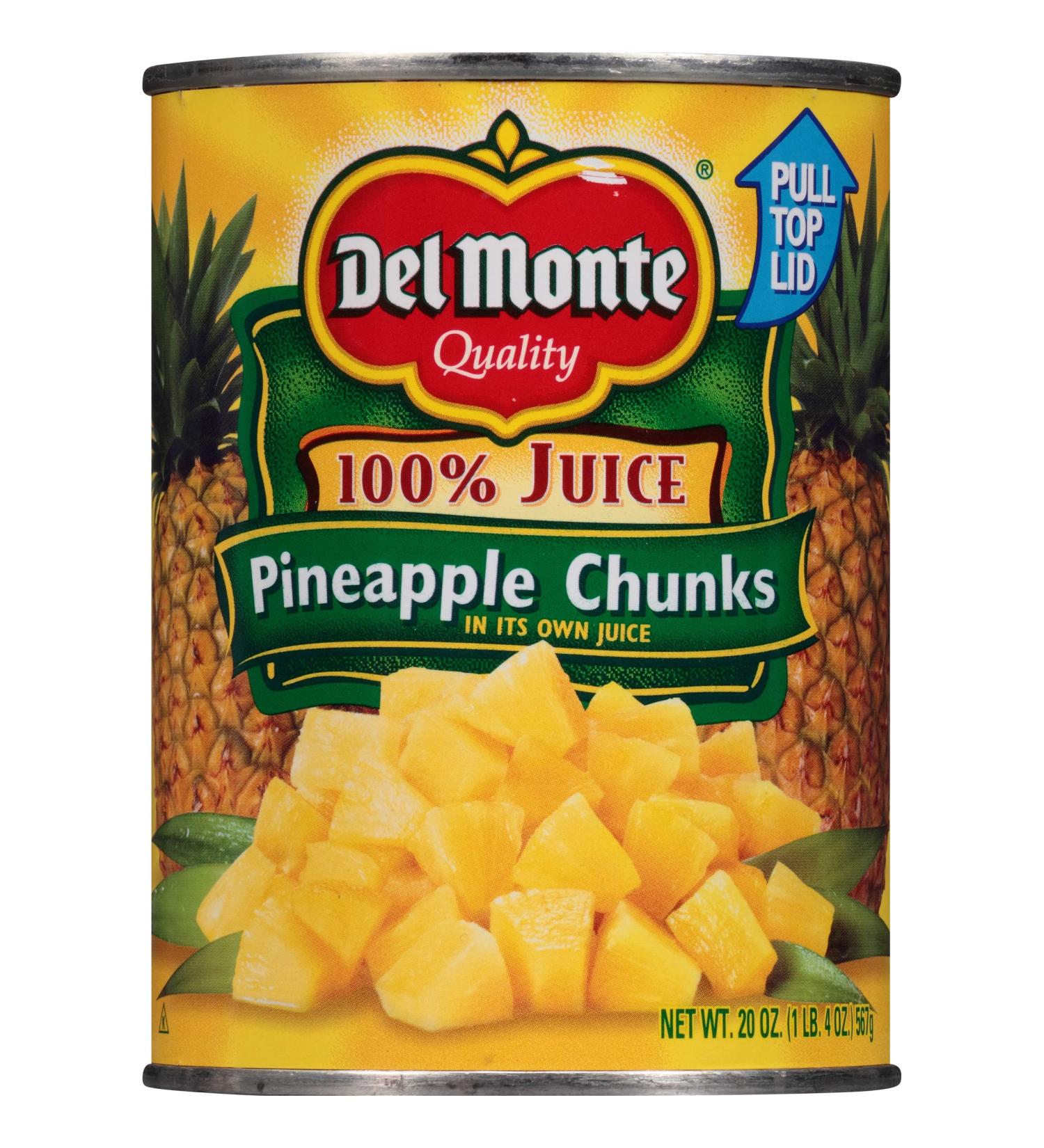 Del Monte 20oz Canned Pineapple Chunks in 100% Fresh Pineapple Juice - Buy Online on GoSupps.com