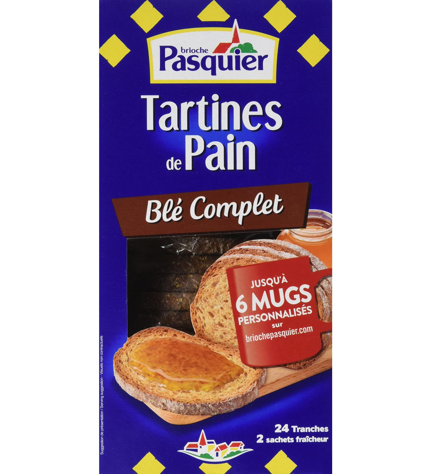 Pasquier Bread Pies Whole Wheat Recipe 24 Toasts 240 g - Buy Online on GoSupps.com