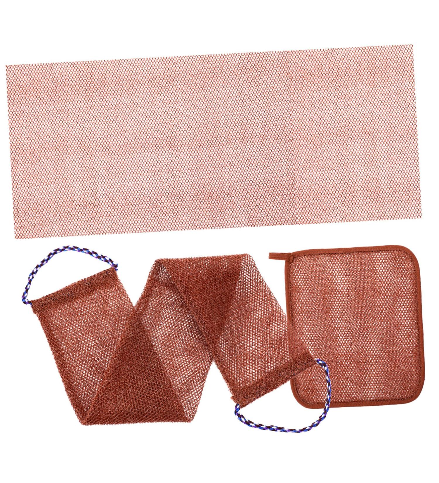 NOLITOY 1 Set Bath Towel Back Scrubber Back Washers for Shower African Body Scrubber Back Towel Nylon Brown - Buy Online on GoSupps.com