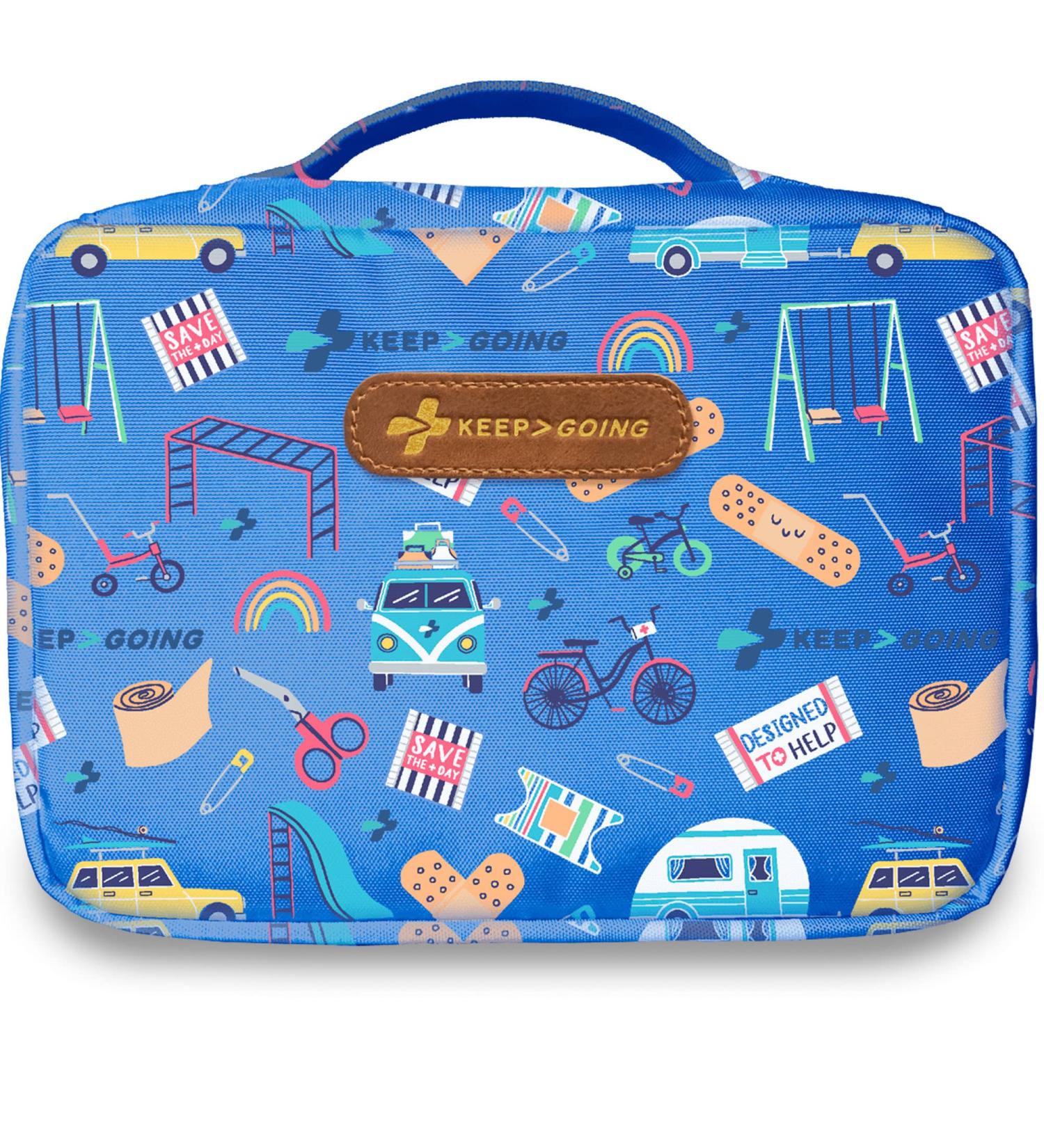 KeepGoing Large Home First Aid Kit for Kids - 260 Pc. - Latex-Free Bandages - Travel Size 10x7x3.5in - Ideal for Home, Car, Dorm, Boat - Buy Online on GoSupps.com