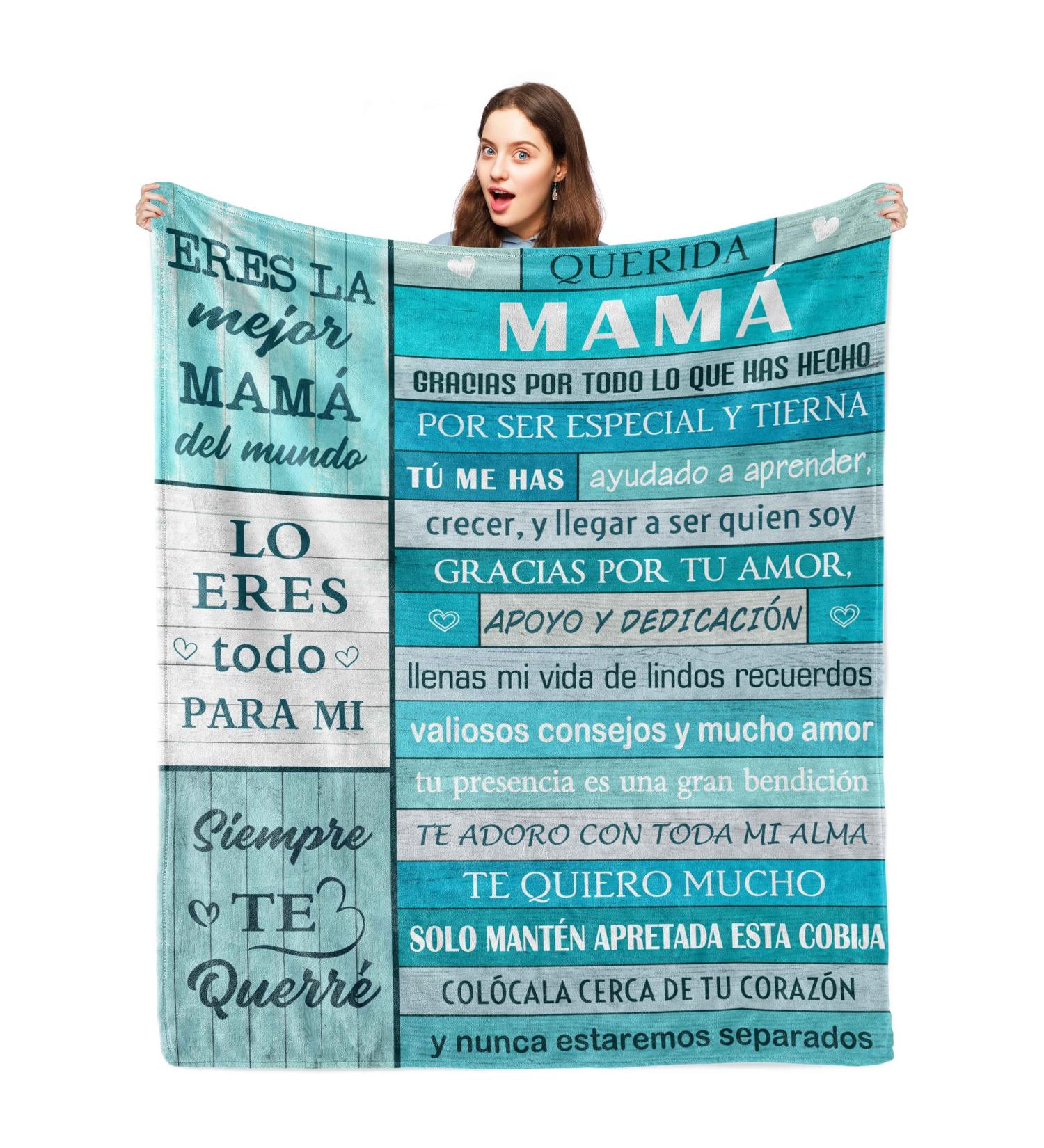 Pezolen Gifts for Mom in Spanish Gift for Mom from Daughter/Son Mom Gifts Birthday Gifts for Mom Mama Gifts Best Mom Blanket 50"X60" Regalos Para Mama Regalo Personalizados Para Mam En Espa ol 50"X60" Spanish Mom - Buy Online on GoSupps.com