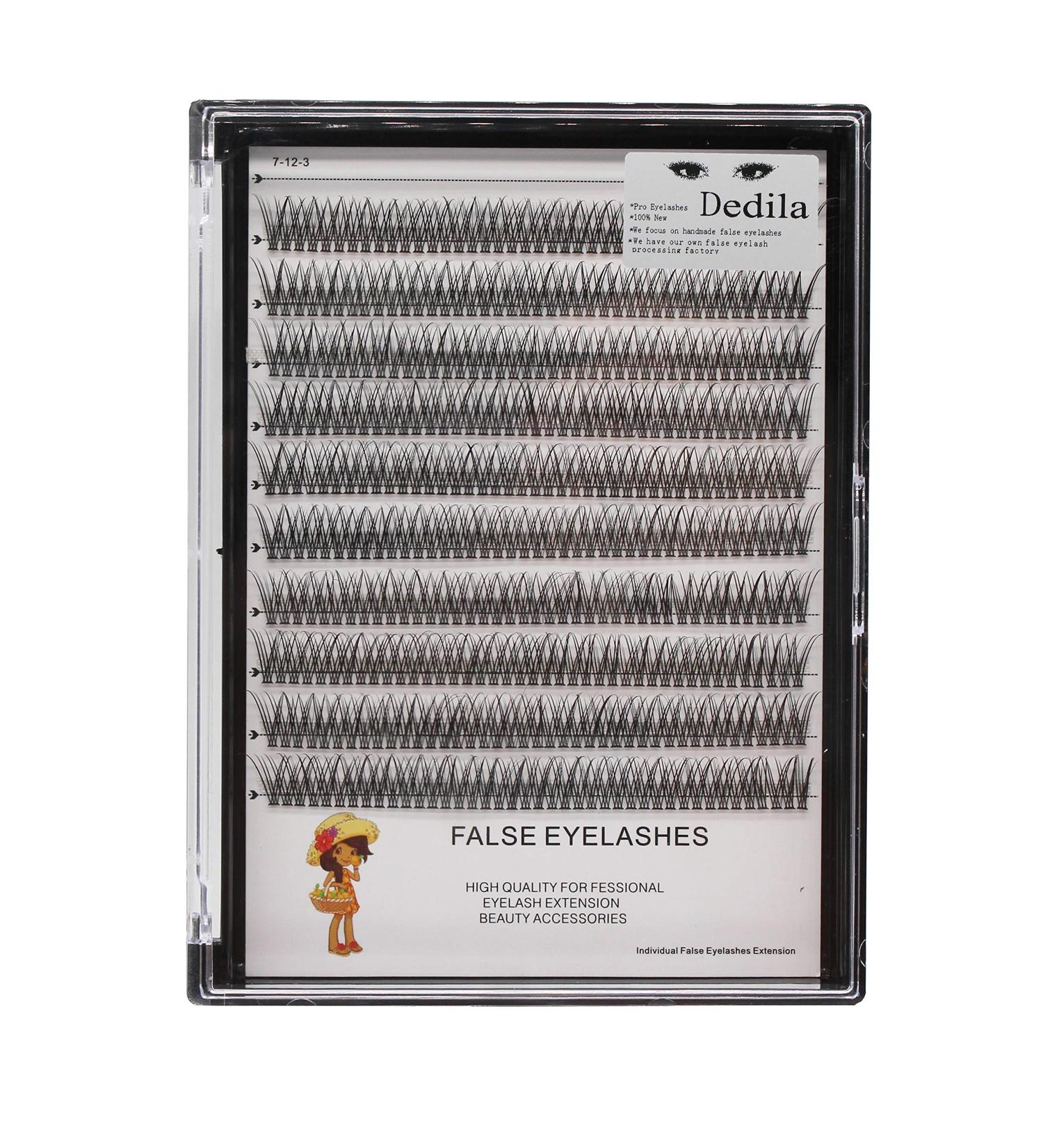 Large Nature Long Fishtail Design False Eyelashes - 3D Black Soft & Lightweight Volume Cluster Lashes (8-16mm Options - Buy Online on GoSupps.com