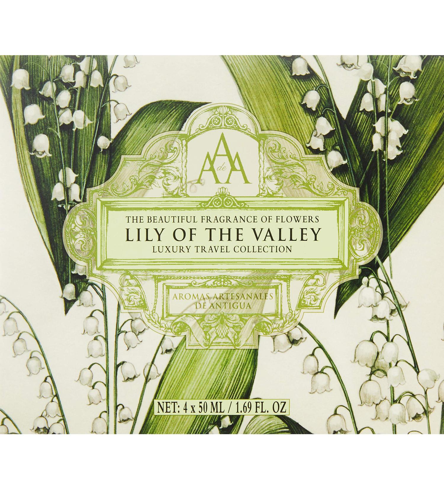 AAA Floral Travel & Gift Collection - 4 x 50 ml Shower Gel Body Lotion Shampoo & Conditioner (Lily of the Valley) - TSA Approved Sizes for International Shipping - Buy Online on GoSupps.com