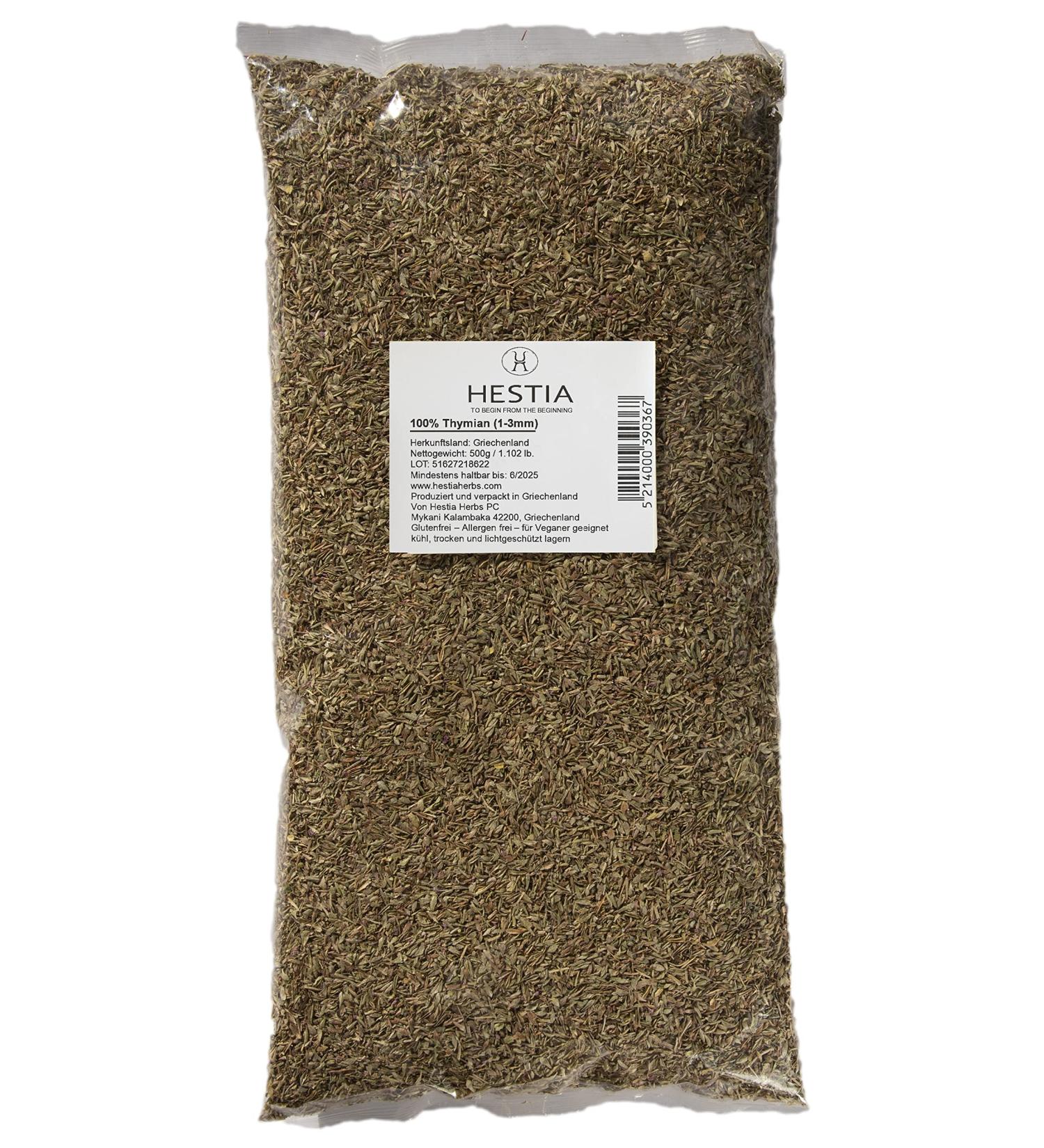 Hestia Herbs Greek Dried Thyme 500g | Allergen Free Vegan & GMO Free - Premium Quality for International Shipping - Buy Online on GoSupps.com