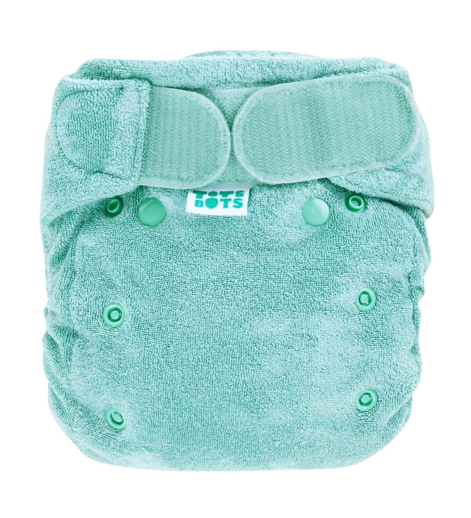 TotsBots Bamboozle Stretch Cloth Nappy Size 1 - Moss | Reusable Washable Nappy for Newborns (2-8kg) - Buy Online on GoSupps.com