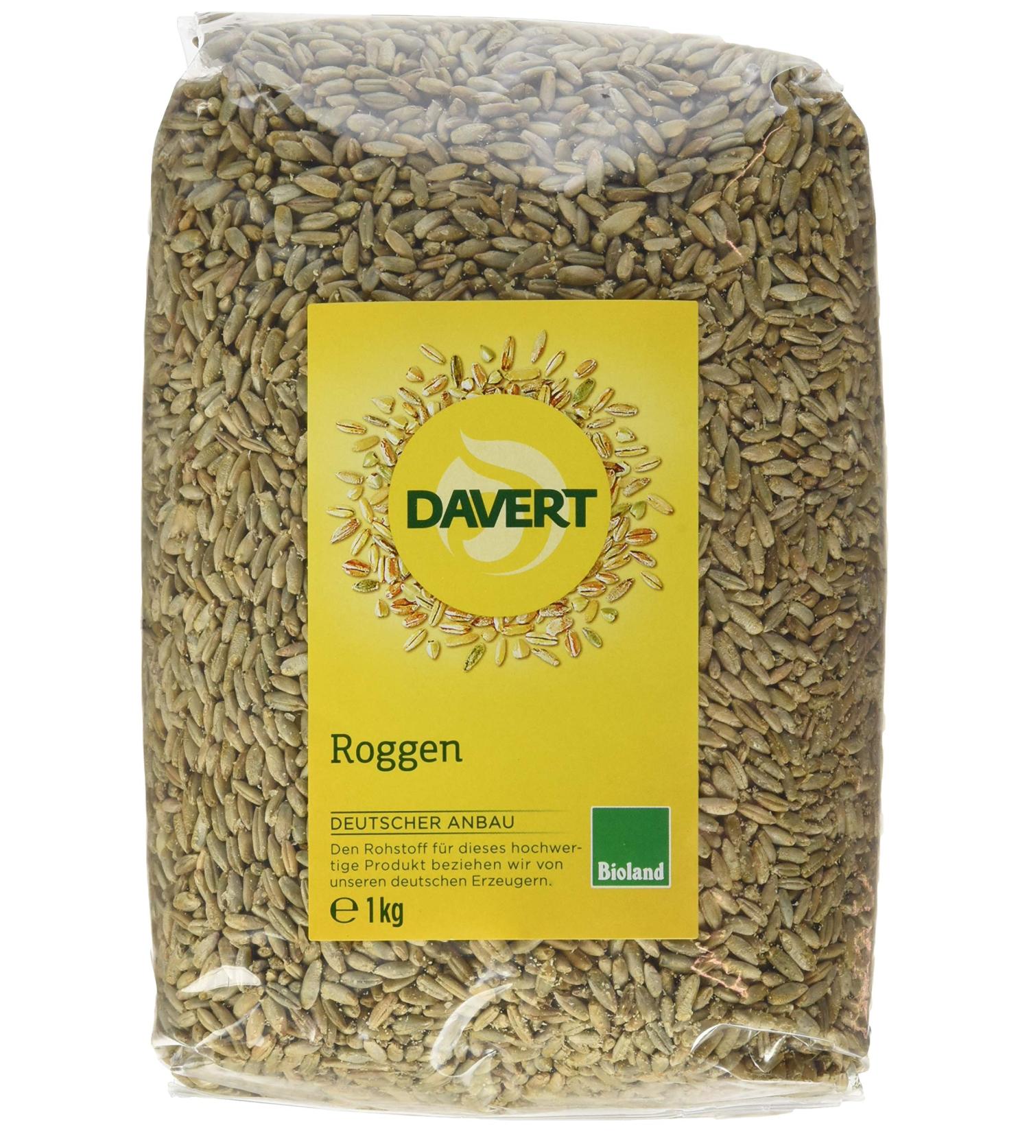Davert Rye 4 Pack (4 x 1 kg) - Premium Organic Whole Grain - Buy Internationally - Buy Online on GoSupps.com
