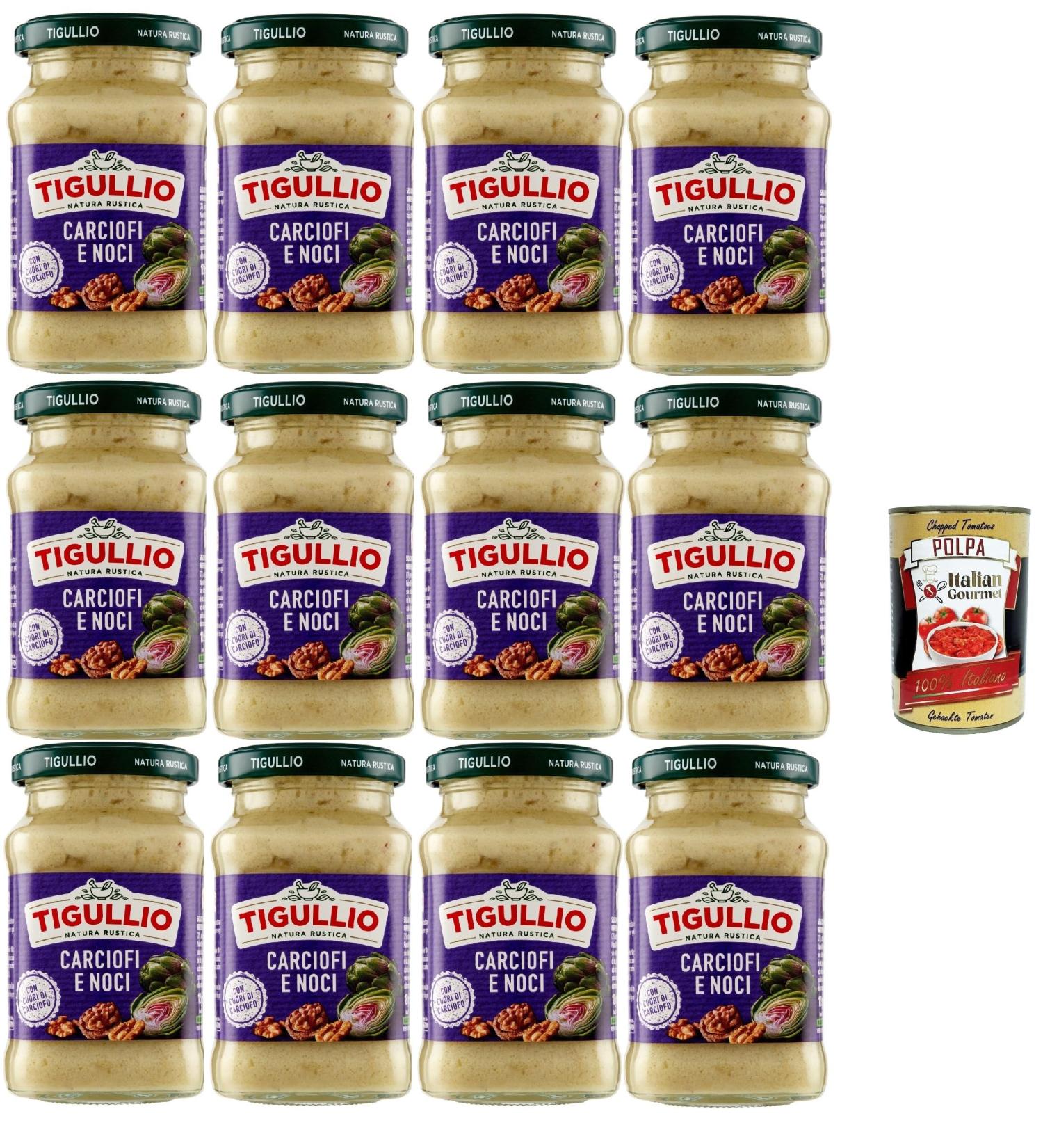  Italian Gourmet E.R. Star Tigullio Pesto Artichokes and Walnuts Sauce artichauts et noix sans gluten 12 x 185 g + Italian Gourmet Pulpa 400 g - Buy Online on GoSupps.com