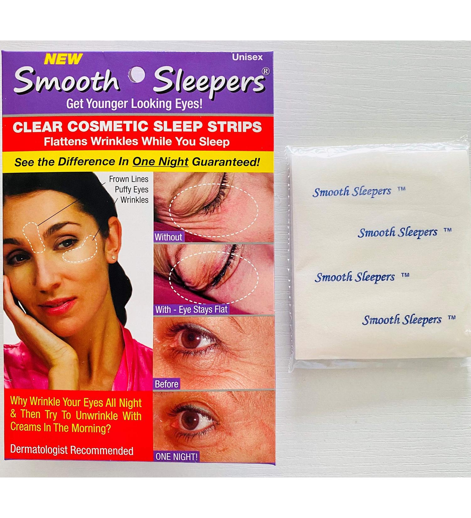 Smooth Sleepers Clear Cosmetic Strips - Flatten Wrinkles Overnight | 30 Day Supply - Buy Online on GoSupps.com