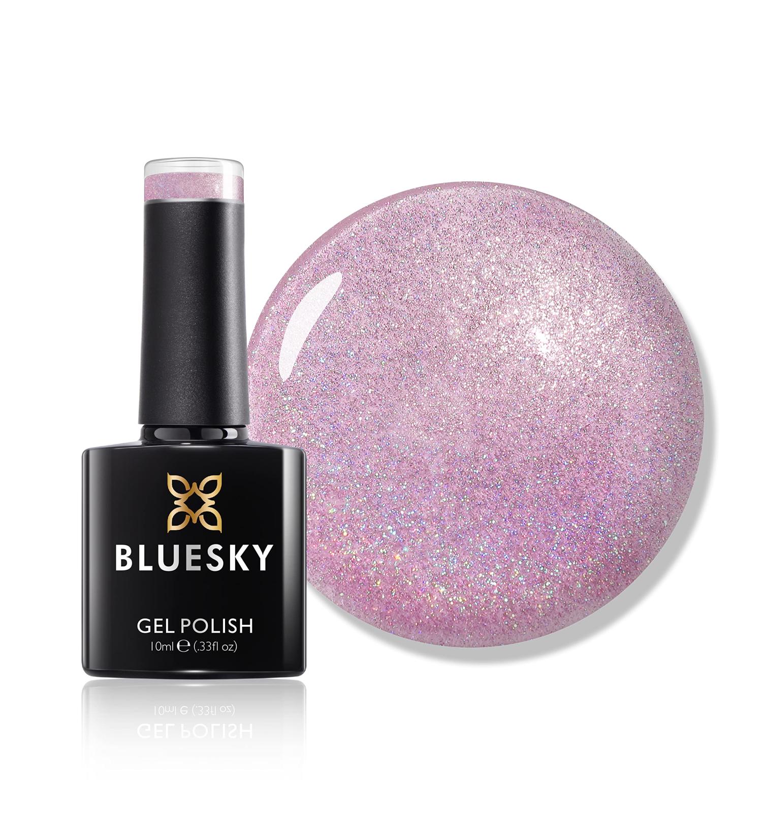 Bluesky Gel Nail Polish Once Upon A Time Ch02 Pink Glitter Long Lasting Chip Resistant 10 ml (Requires Drying Under UV LED Lamp) - Buy Online on GoSupps.com