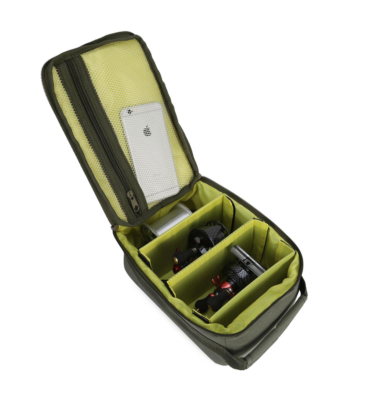 HUNTVP Fishing Reel Bag - Portable Water-Resistant Tackle Gear Storage - Buy Online on GoSupps.com