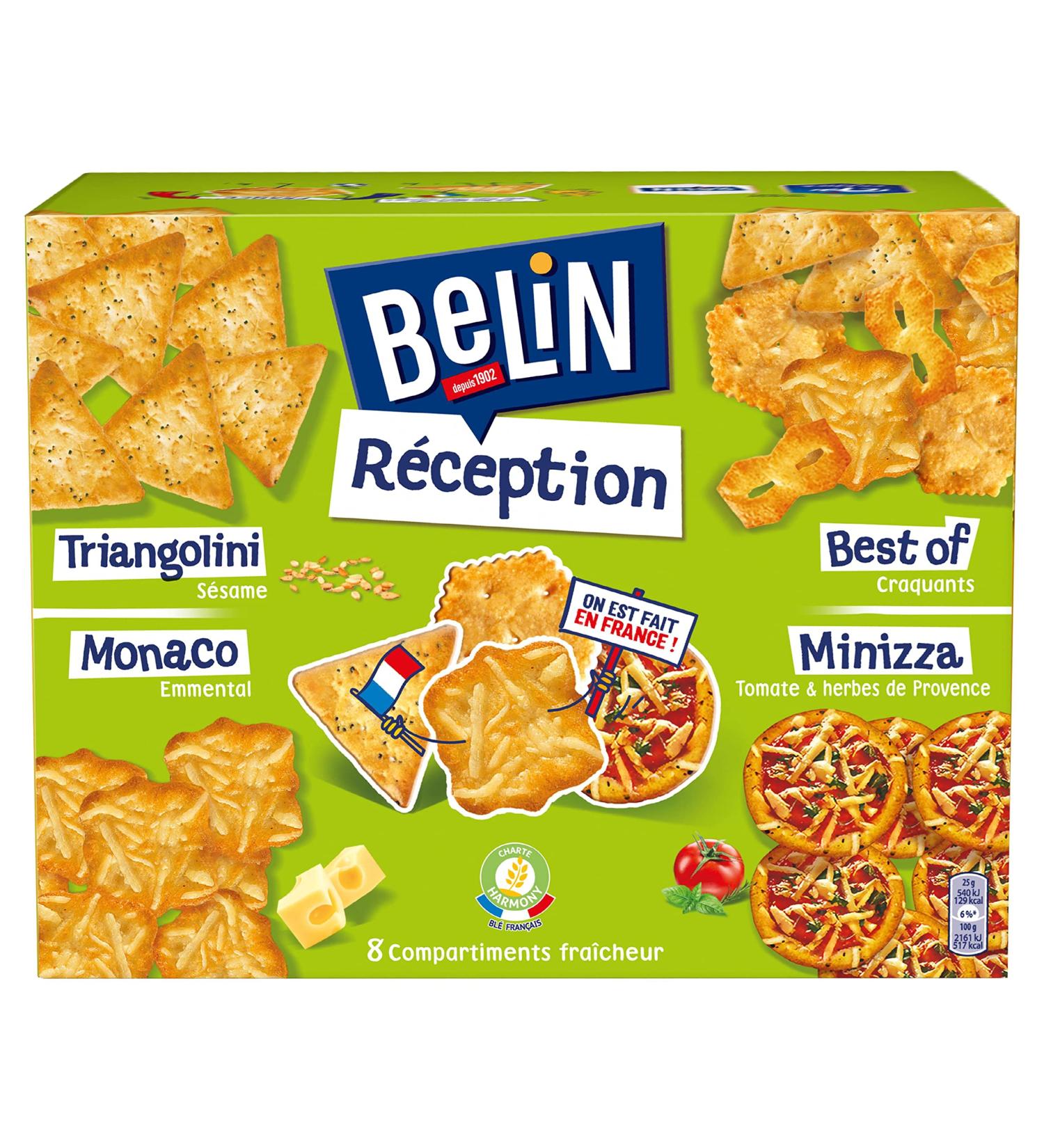 Belin Reception - Assortment of Aperitif Biscuits - Baked Salty Crackers - Mix of 4 Varieties - 760g - Buy Online on GoSupps.com