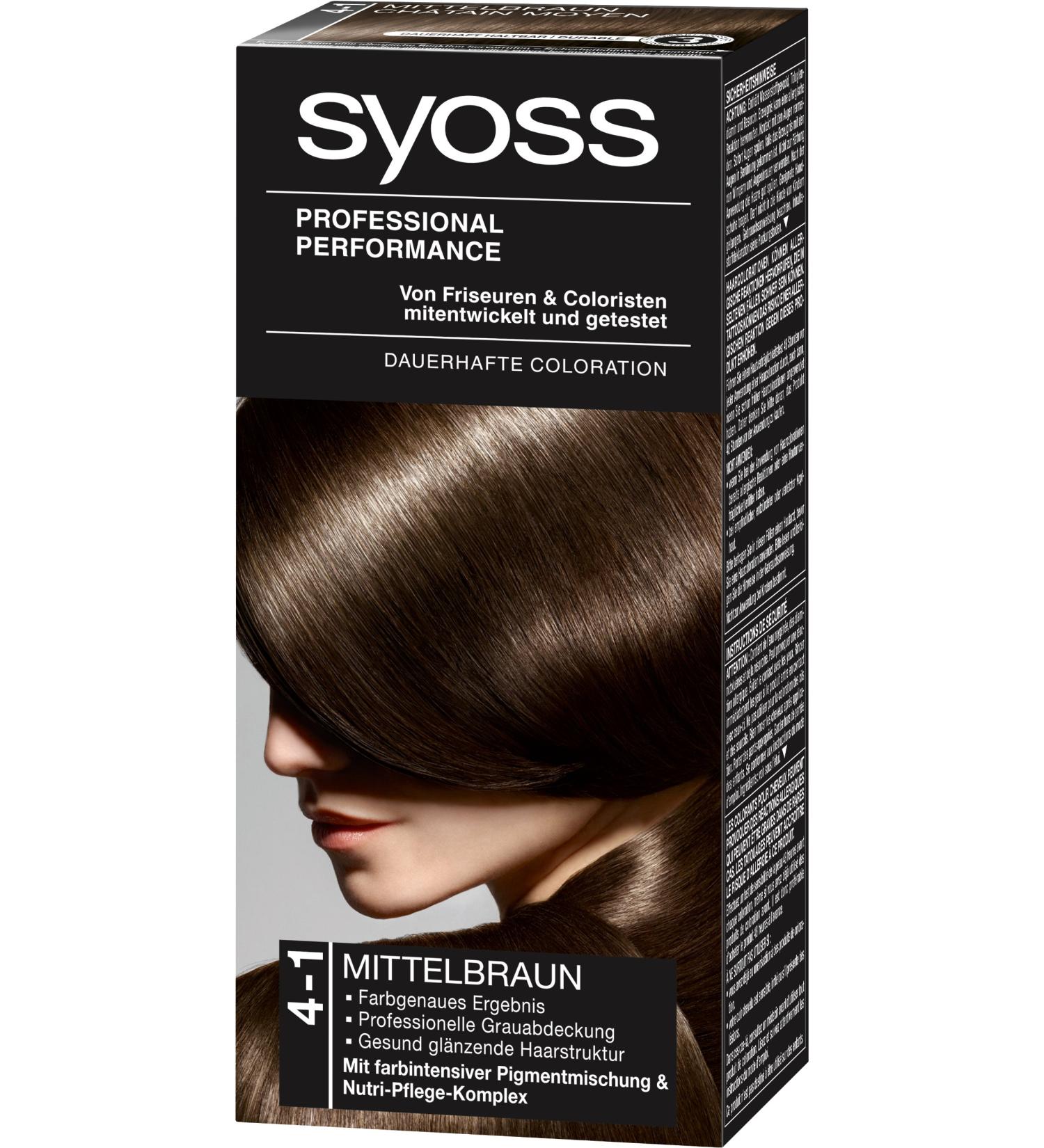Syoss Color 4-1 Medium Brown Level 3 brown 1 piece (1 pack)