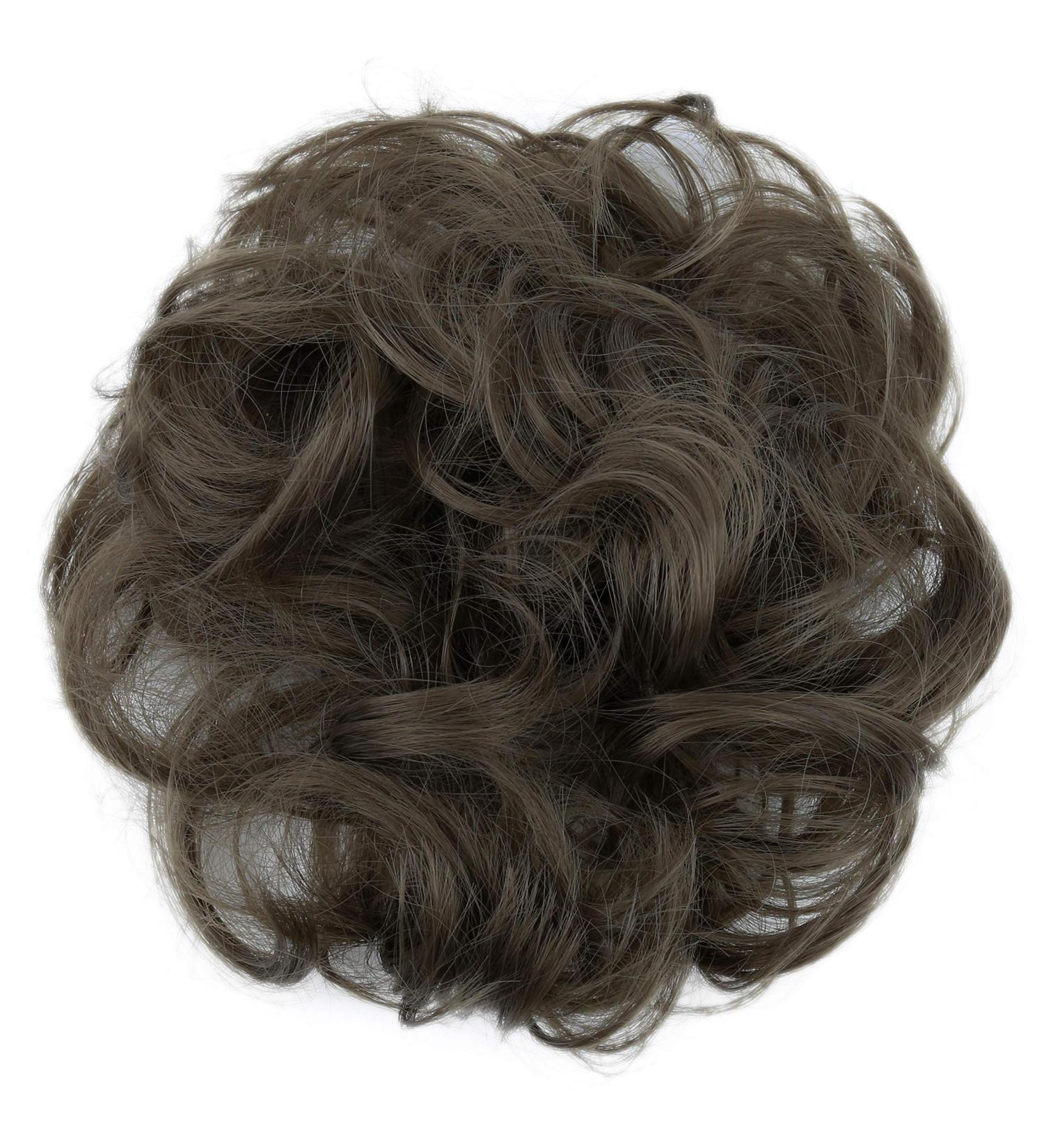 CAISHA by PRETTYSHOP Ash Brown Messy Scrunchie Bun Hairpiece | Heat-Resistant Synthetic Fibres | Voluminous Wavy Style | #18 G10A - Buy Online on GoSupps.com