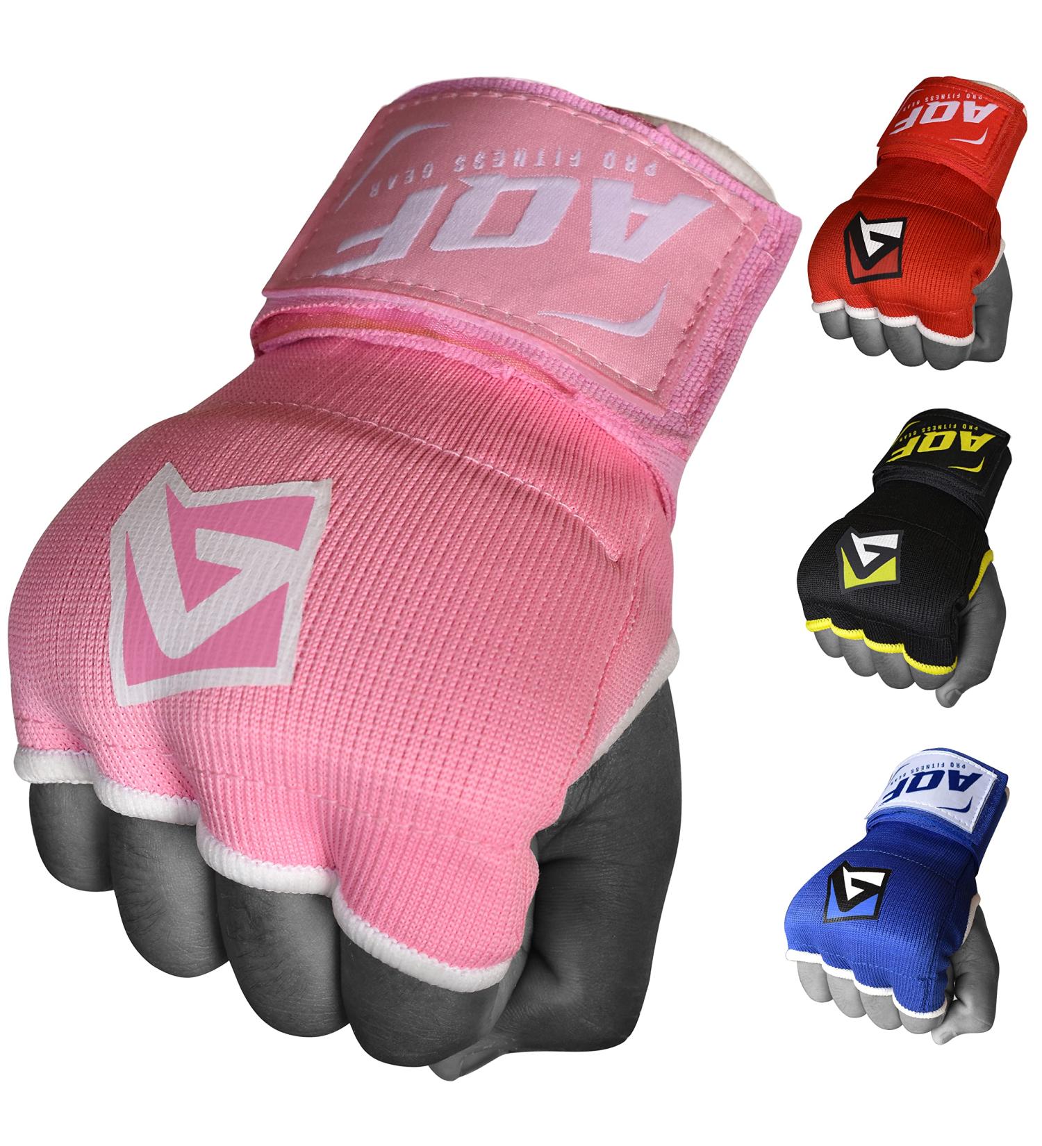 AQF Boxing Inner Gloves & Bandages - Gel Padded Wrist Support for MMA Martial Arts & Punching Bag Training - 100cm Long 4 Fingers - Buy Online on GoSupps.com