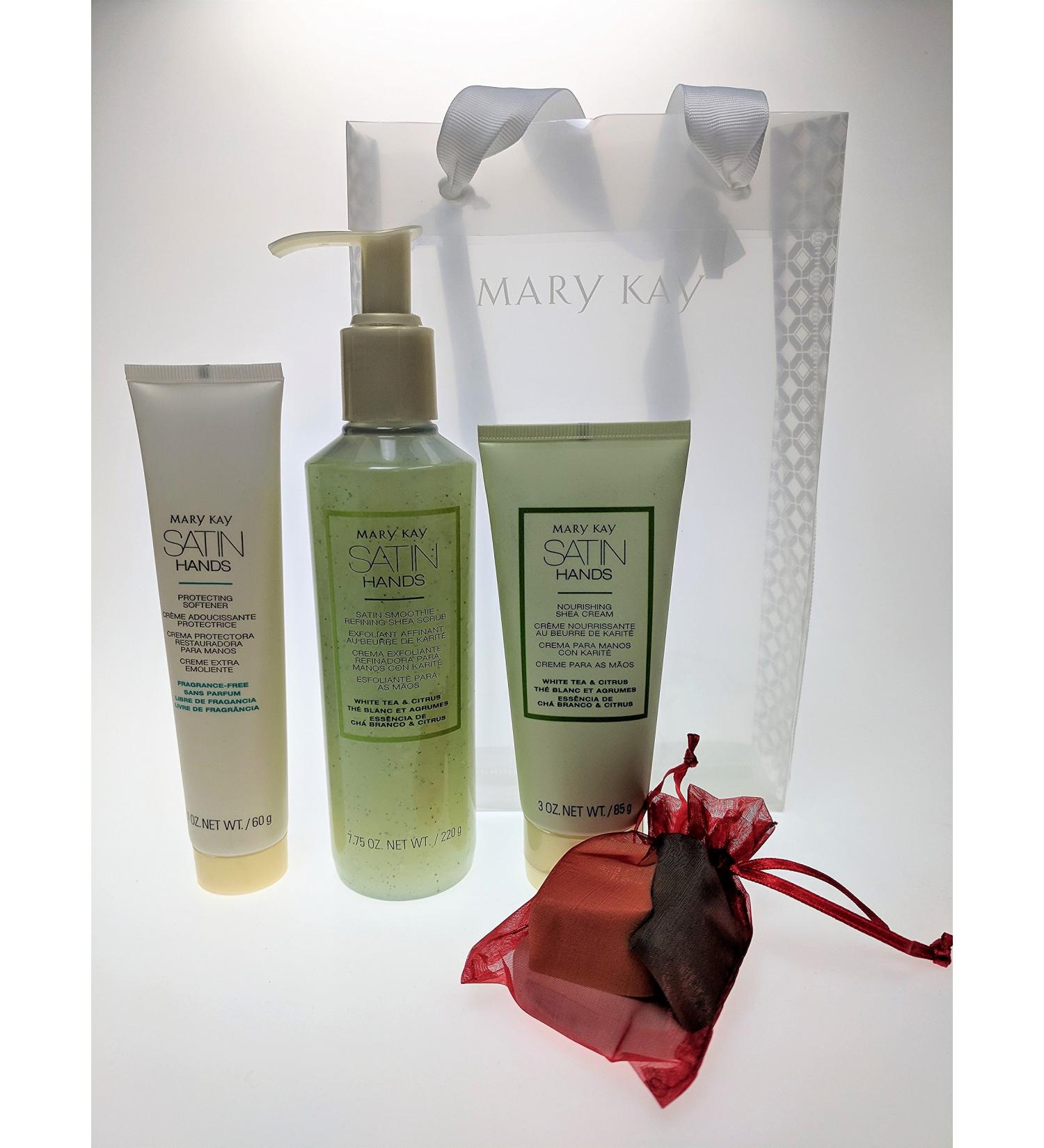 Mary Kay White Tea & Citrus Satin Hands Shea Butter and Cream Exfoliating Care Set