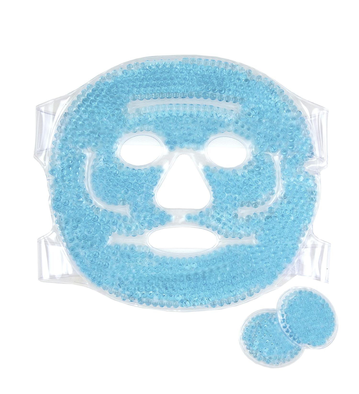 Cooling face mask & Eye Pads - Cool Gel Face Pack - Hot/Cold Therapy Sinusitis Treatment - Soothing Ice Relaxation Decongestant - Migraine | Inflammation | Puffy Eyes | Headache | Hangover | Dry Eyes Blue - Buy Online on GoSupps.com