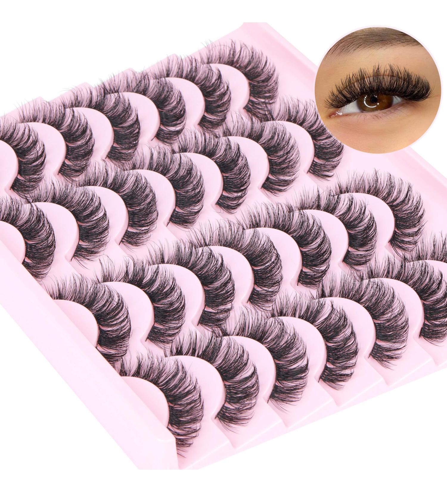 Natural False Eyelashes - 14 Pairs Wispy Mink Cluster Lashes | Fluffy 16mm Fake Eyelash Extensions for a Natural Look | International Shipping Available - Buy Online on GoSupps.com